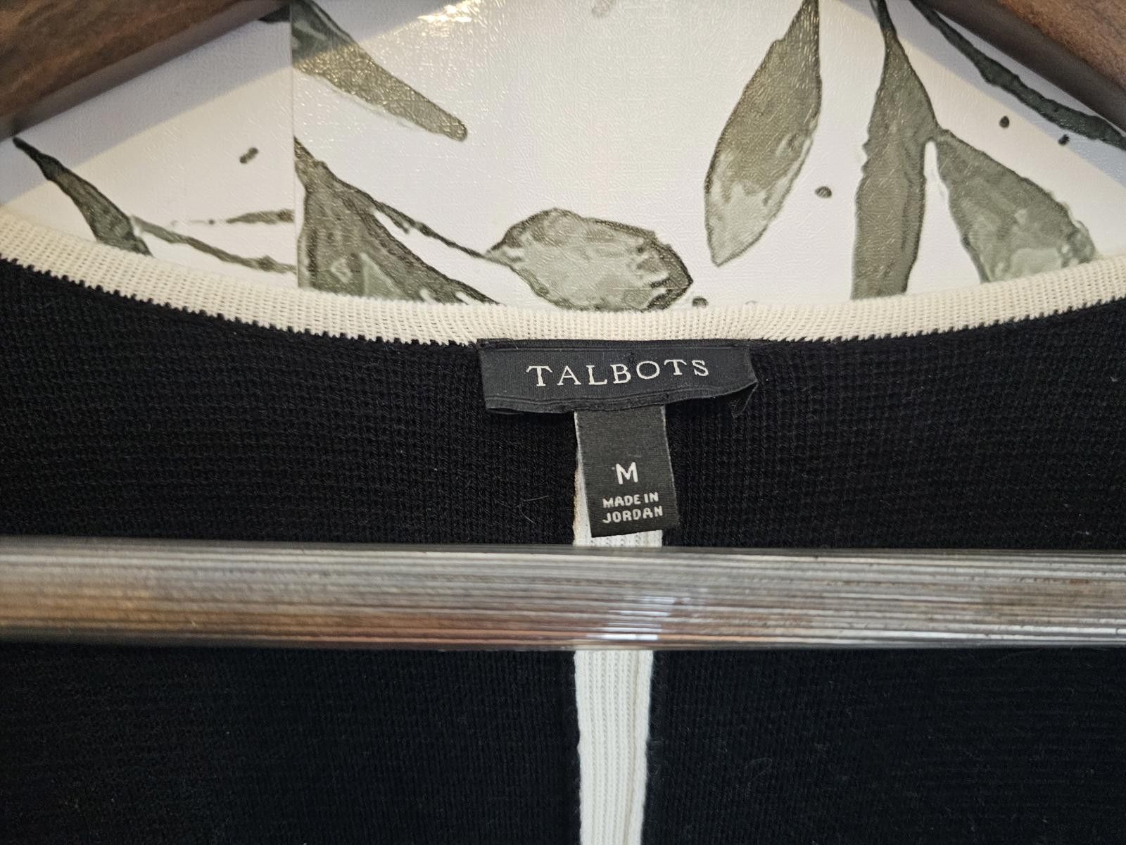 Other Talbots Cardigan Shirt Black Womens Size M White Trim Size M / US 6-8 / IT 42-44 - 3 Thumbnail