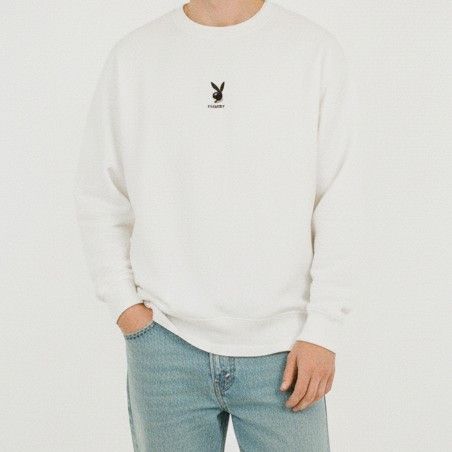 Playboy Vintage Playboy Center Bunny Cropped Sweatshirt Pullover Size US M / EU 48-50 / 2 - 1 Thumbnail