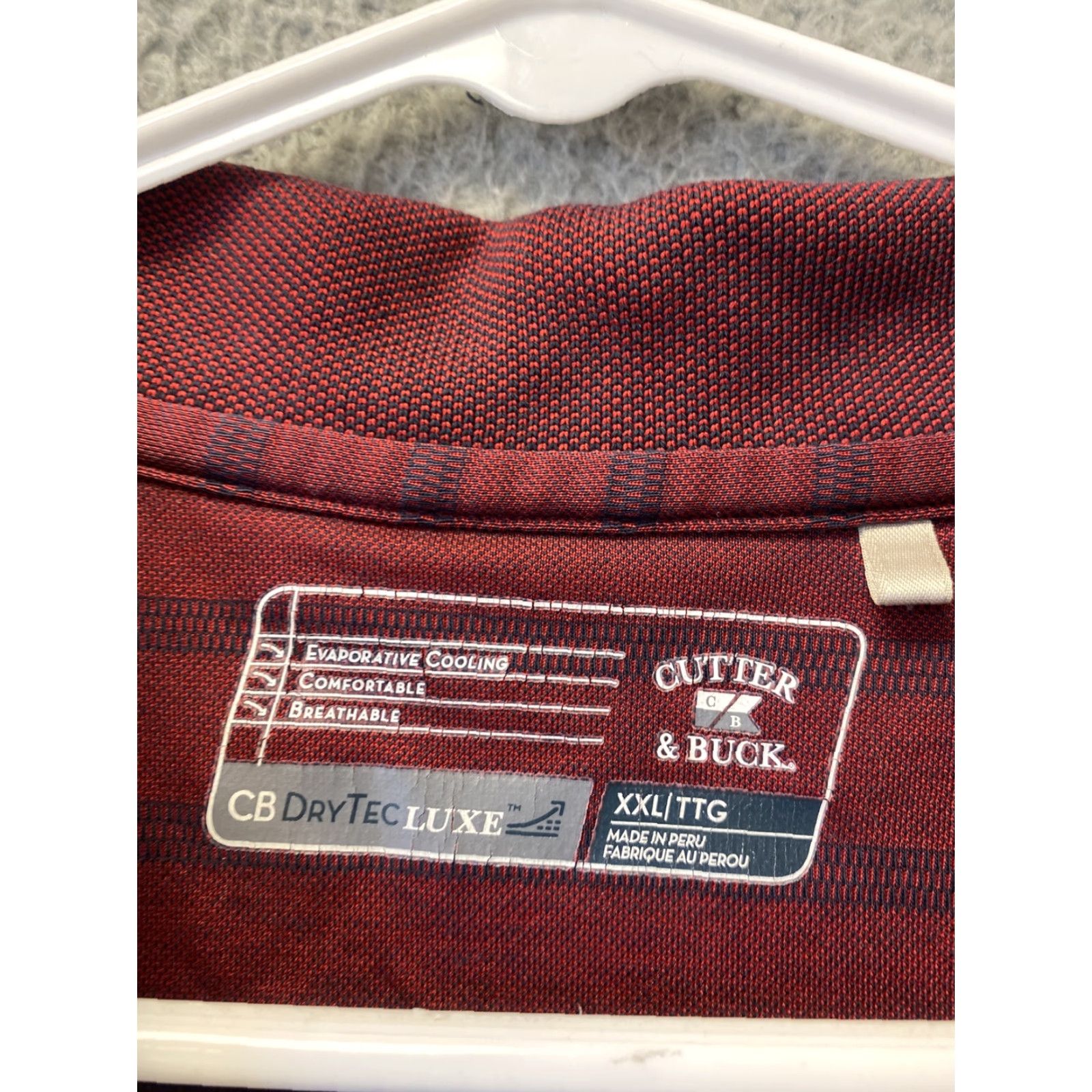 Cutter & Buck Cutter & Buck Polo Shirt Men's 2XL Red Burgundy Golf Activewear Short Sleeve Lightweight Size US XXL / EU 58 / 5 - 3 Thumbnail