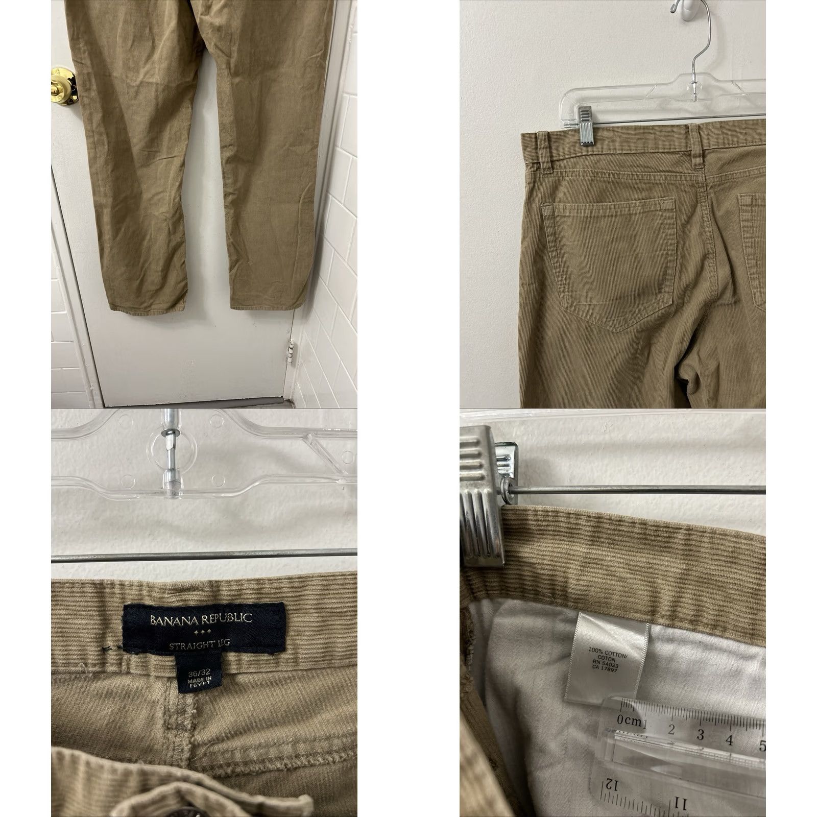 Banana Republic Banana Republic Pants Mens 36x32 Corduroy Straight Leg Tan Brown 5-Pocket Zipper Button Chino Casual Workwear Size US 36 / EU 52 - 8 Thumbnail