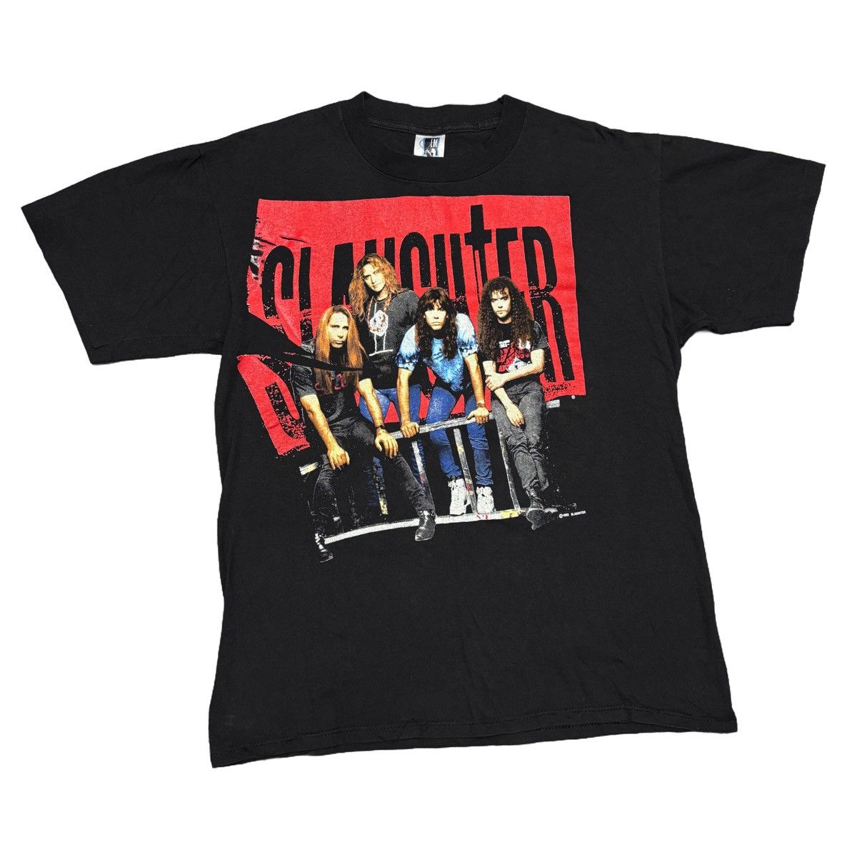 Vintage Slaughter Band Shirt Single Stitch Skid Row Bon Jovi