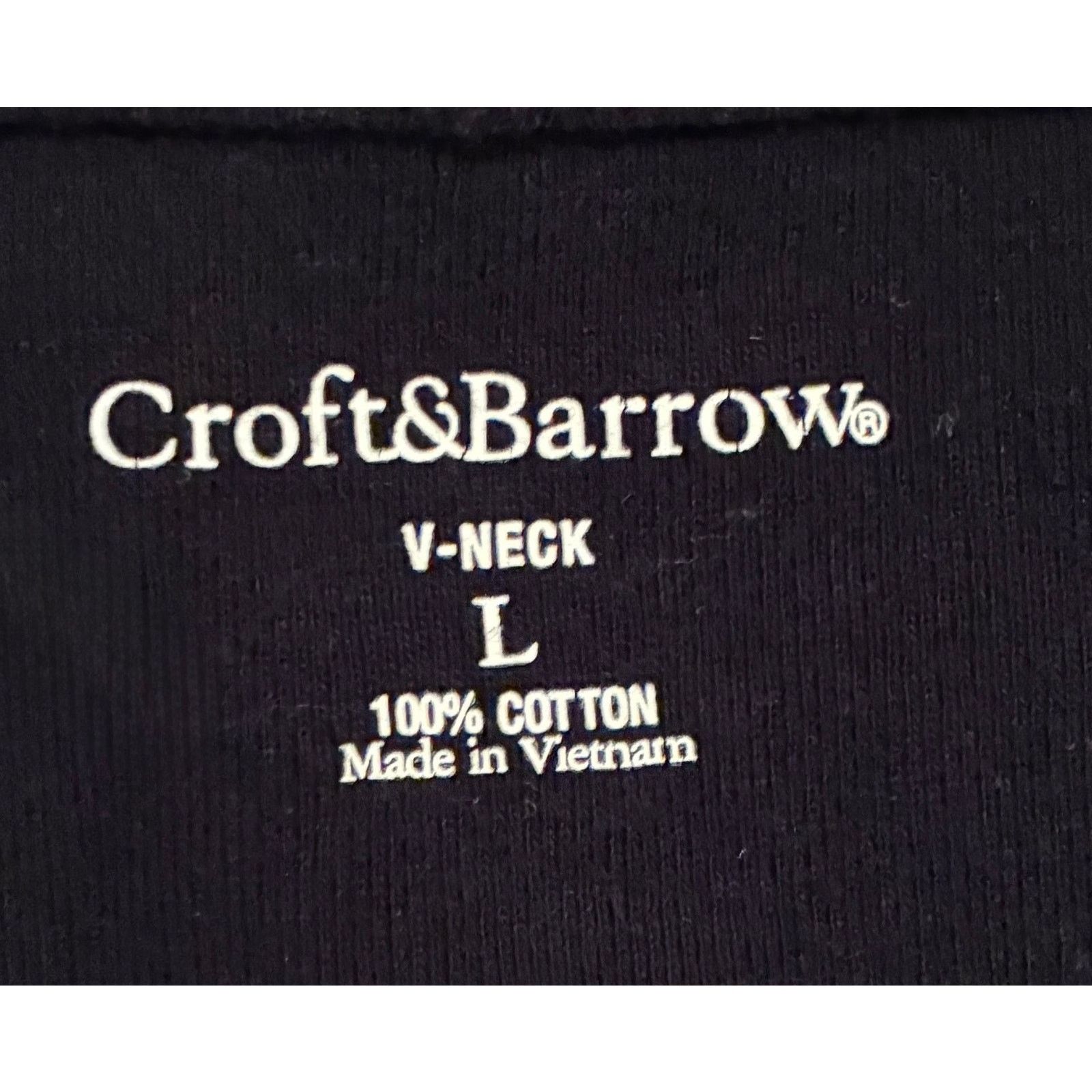 Croft & Barrow Croft & Barrow Essential V-Neck Short Sleeve Tee Size L / US 10 / IT 46 - 2 Thumbnail