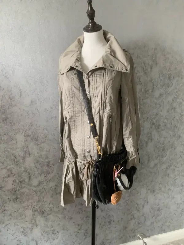 Burberry Burberry Silver Cotton Mid-Length Coat Size M / US 6-8 / IT 42-44 - 1 Thumbnail