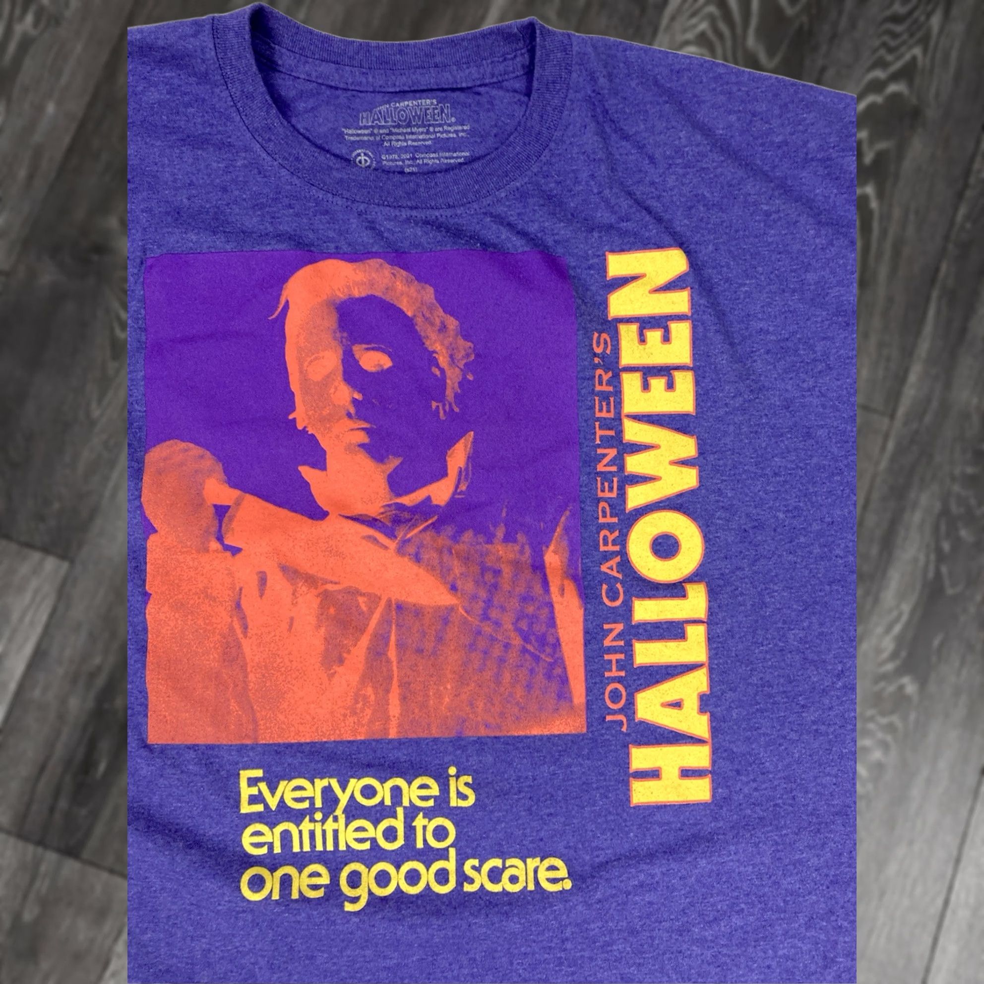 Vintage VINTAGE Halloween Graphic T-shirt Men Large Purple Short Sleeve Movie Size US L / EU 52-54 / 3 - 1 Thumbnail