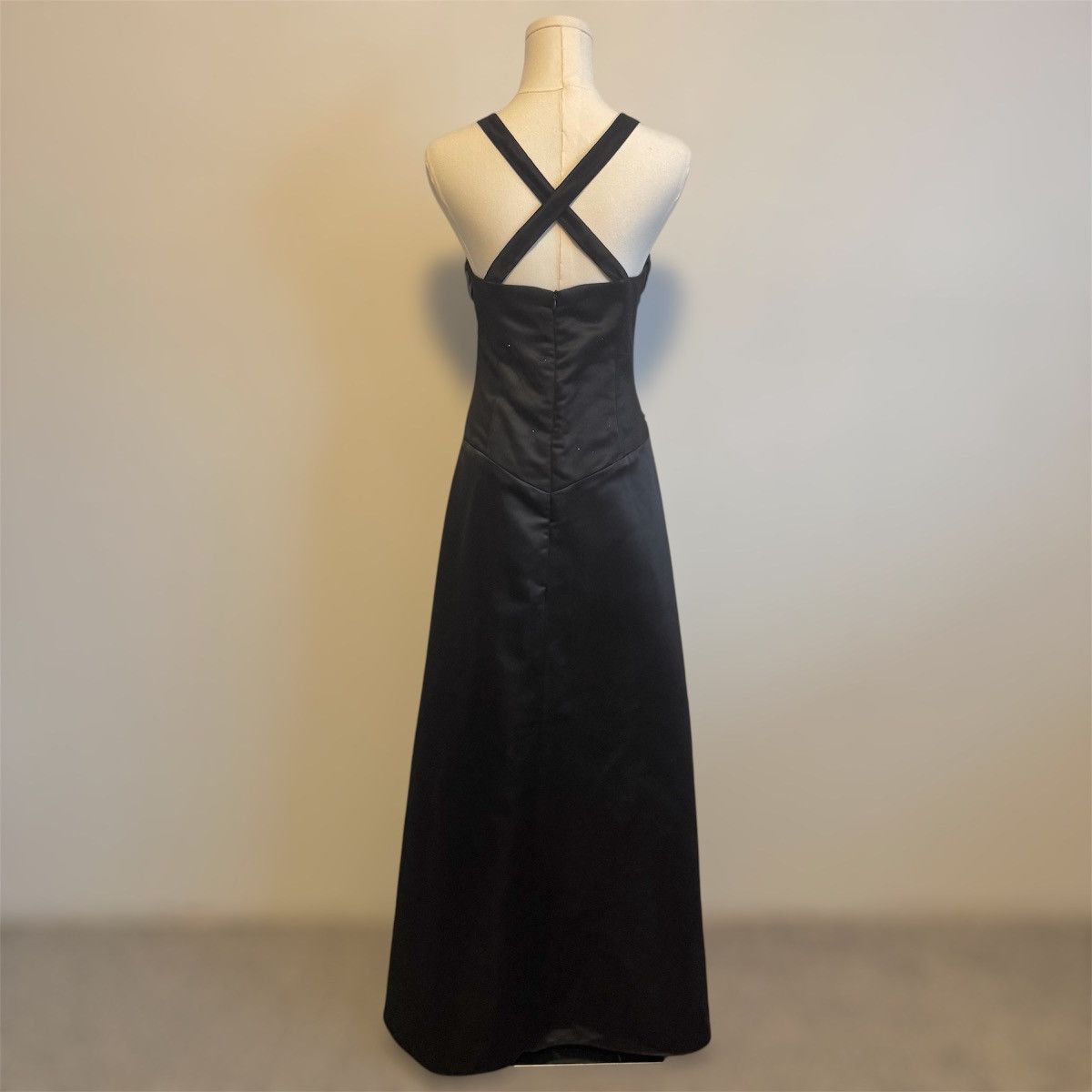Other ONYX NITE Vintage Black Glitter Ruched V Neck Prom Dress Size L / US 10 / IT 46 - 5 Thumbnail