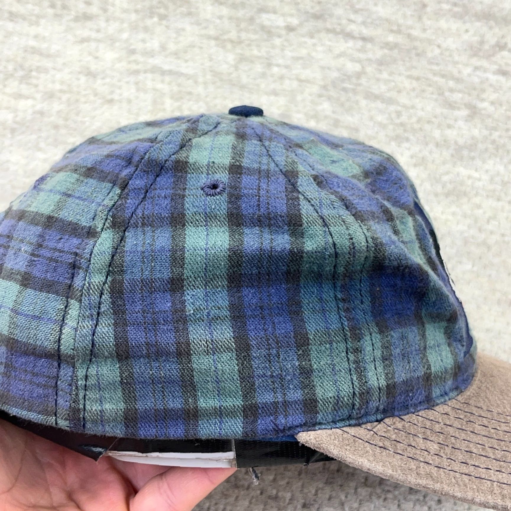 Mickey Unlimited VINTAGE Mickey Mouse Snapback Hat Cap Plaid Green Blue 90s Retro Cartoon Adjustable Mens Size ONE SIZE - 6 Thumbnail