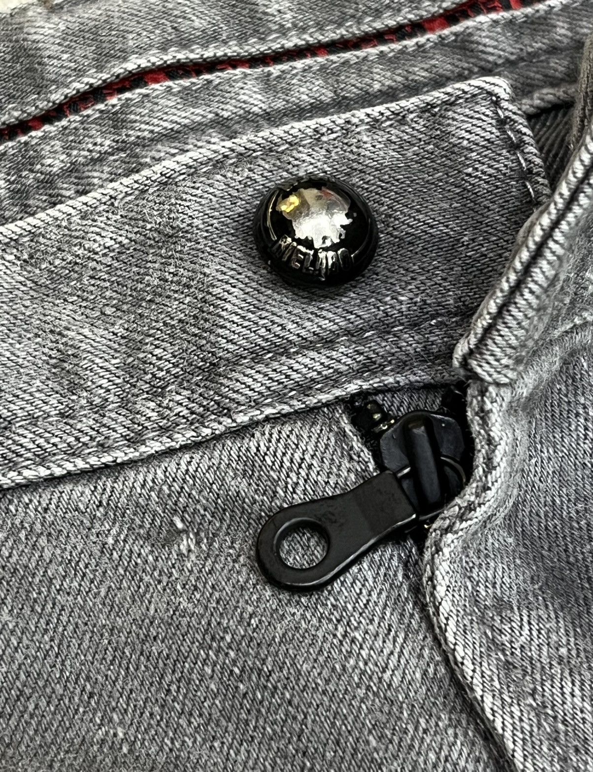 Nicole Club Nicole Japan Charcoal Gray Flare Stretch Denim Harajuku Punk Size US 31 - 9 Thumbnail