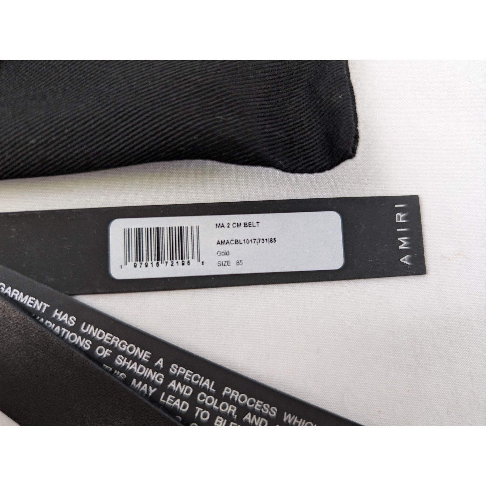 Amiri o1rshd1 Size: 85cm / MA 2 Cm Belt in Gold/Black Size 34 - 20 Thumbnail