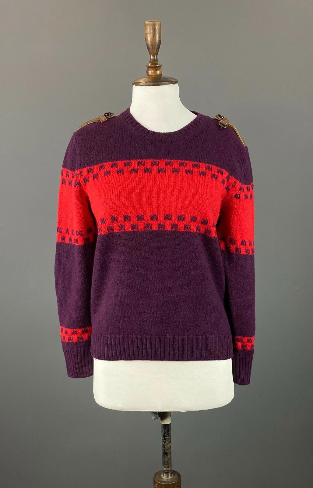 Iceberg Ladies Iceberg Multicolor Leather Inserts Sweater Size M Size M / US 6-8 / IT 42-44 - 1 Thumbnail