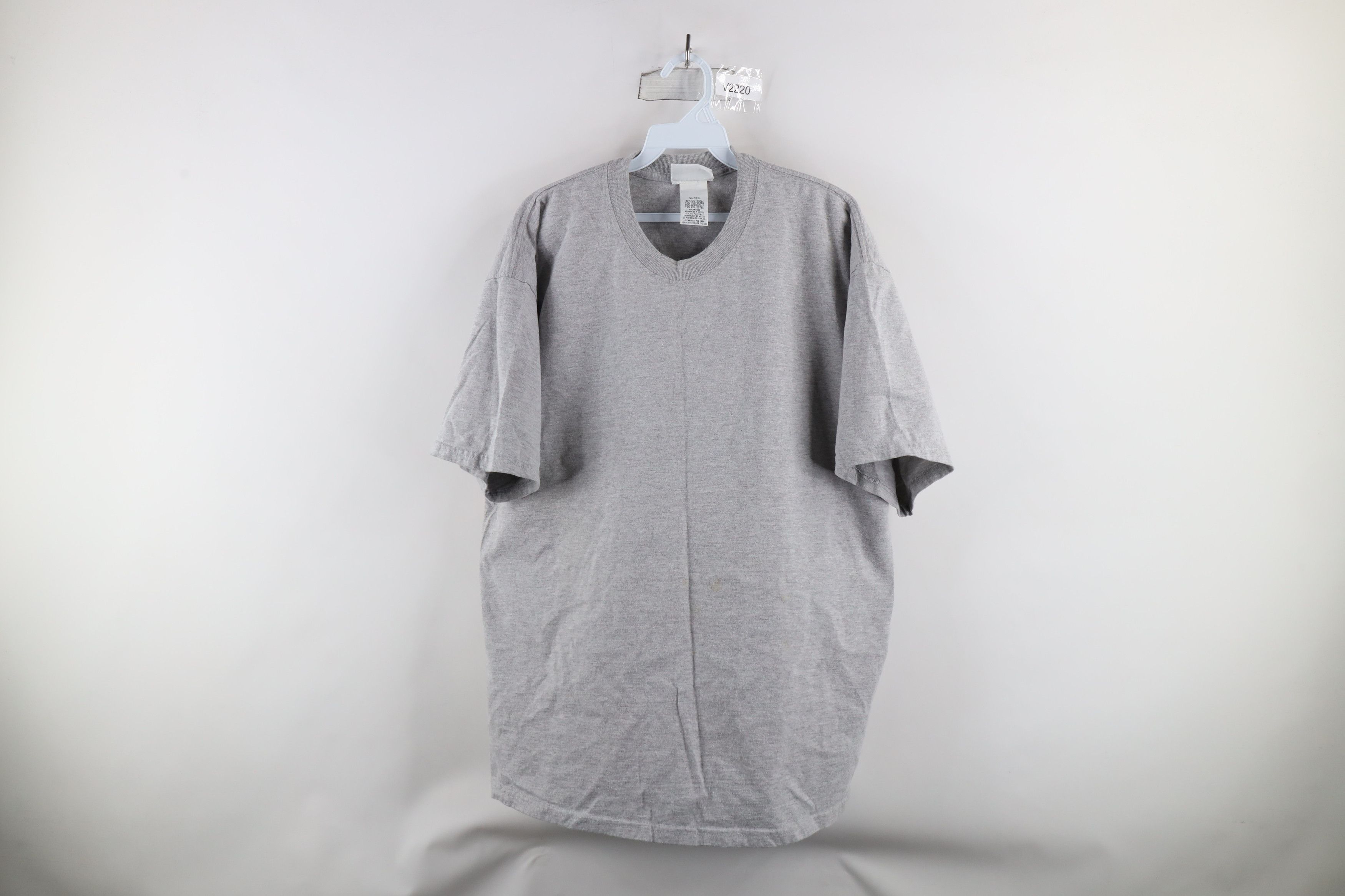 Vintage Vintage 90s Streetwear Heavyweight T-Shirt Heather Gray Size US XL / EU 56 / 4 - 1 Thumbnail