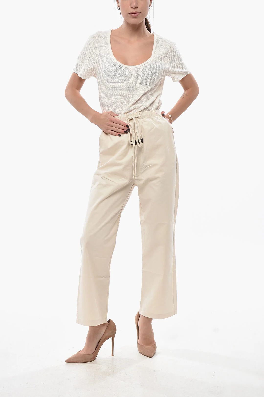 Fear of God og1mm0326 Cotton-Blend 4-Pocket Trousers in Beige Size 28" / US 6 / IT 42 - 4 Thumbnail