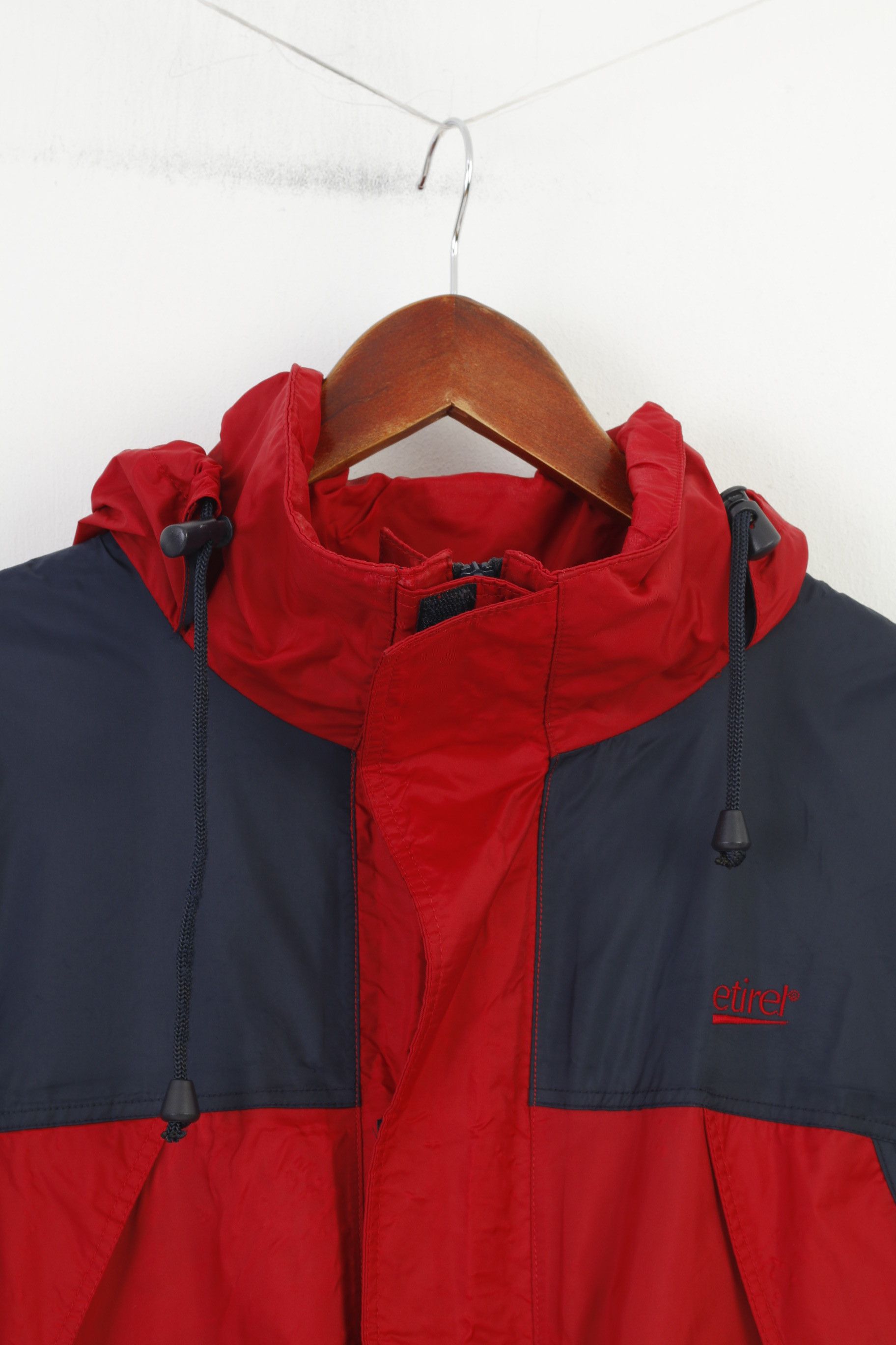 Vintage Etirel Men M Jacket Burgundy Full Zipper Vintage 0678 Size US M / EU 48-50 / 2 - 2 Thumbnail