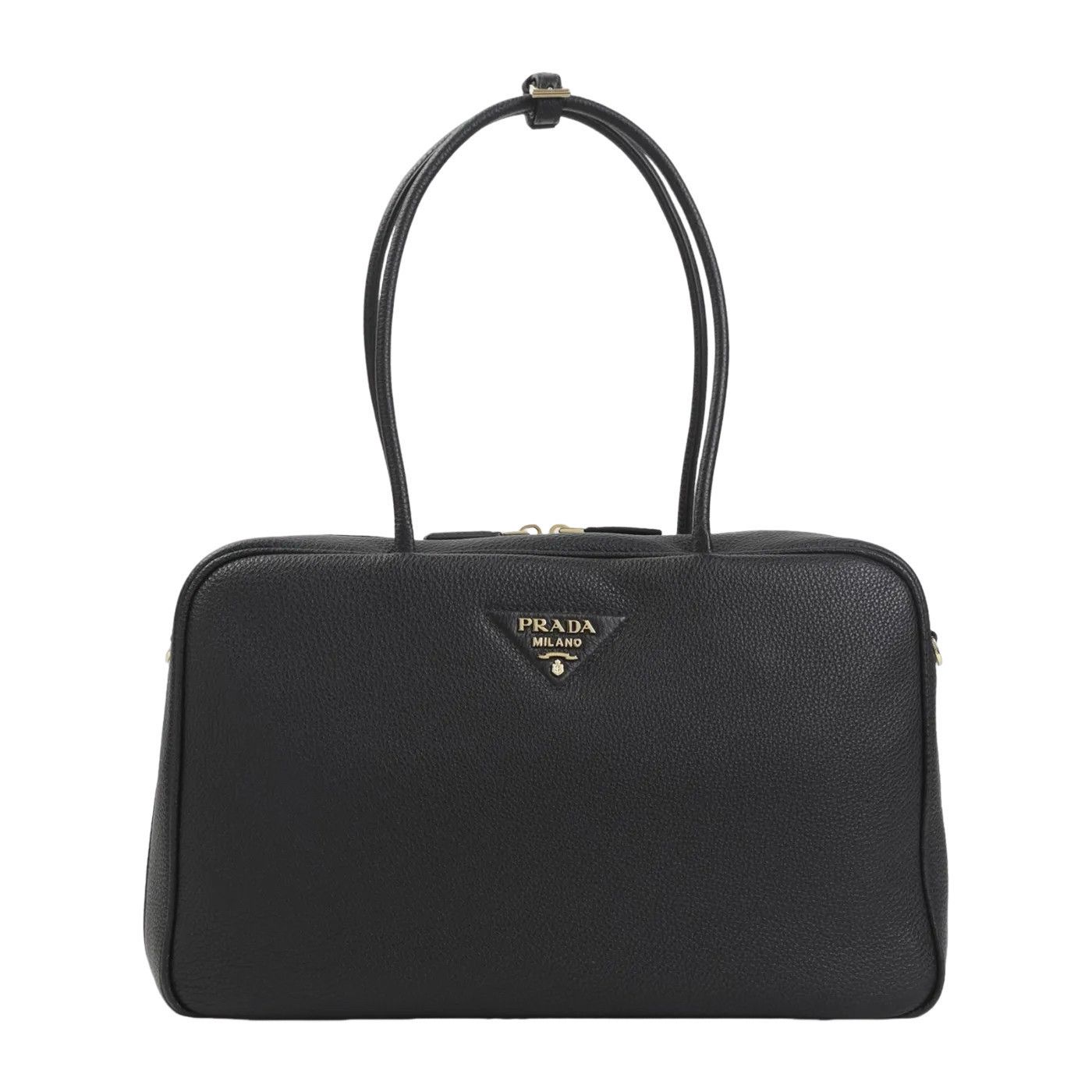 Prada PRADA Black Leather Top Handle Bag New & Authentic Size ONE SIZE - 1 Thumbnail
