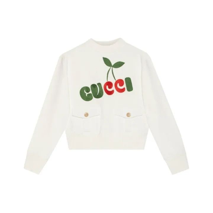 Gucci Gucci Cherry Print Cotton Sweatshirt for Women Size M / US 6-8 / IT 42-44 - 1 Thumbnail