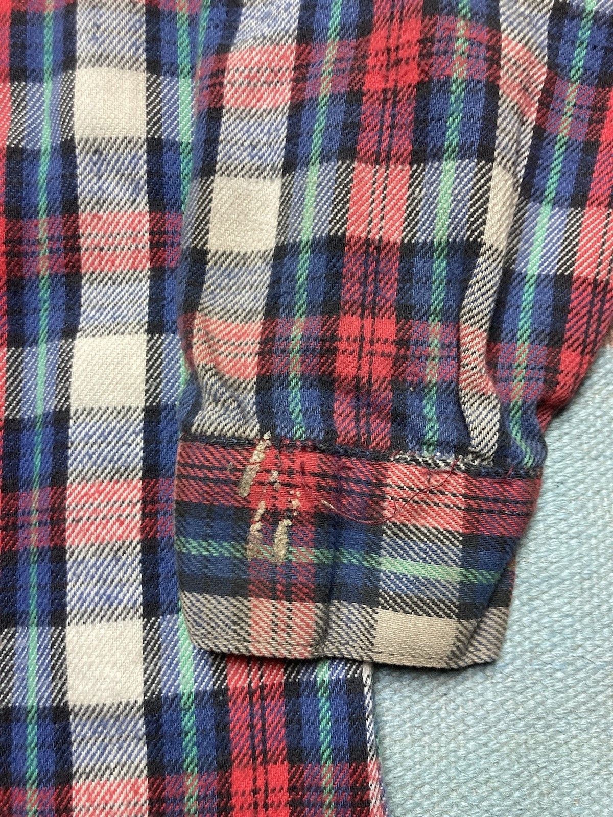 Vintage five brother flannel shirt woven cotton plaid distressed M Size US M / EU 48-50 / 2 - 7 Thumbnail