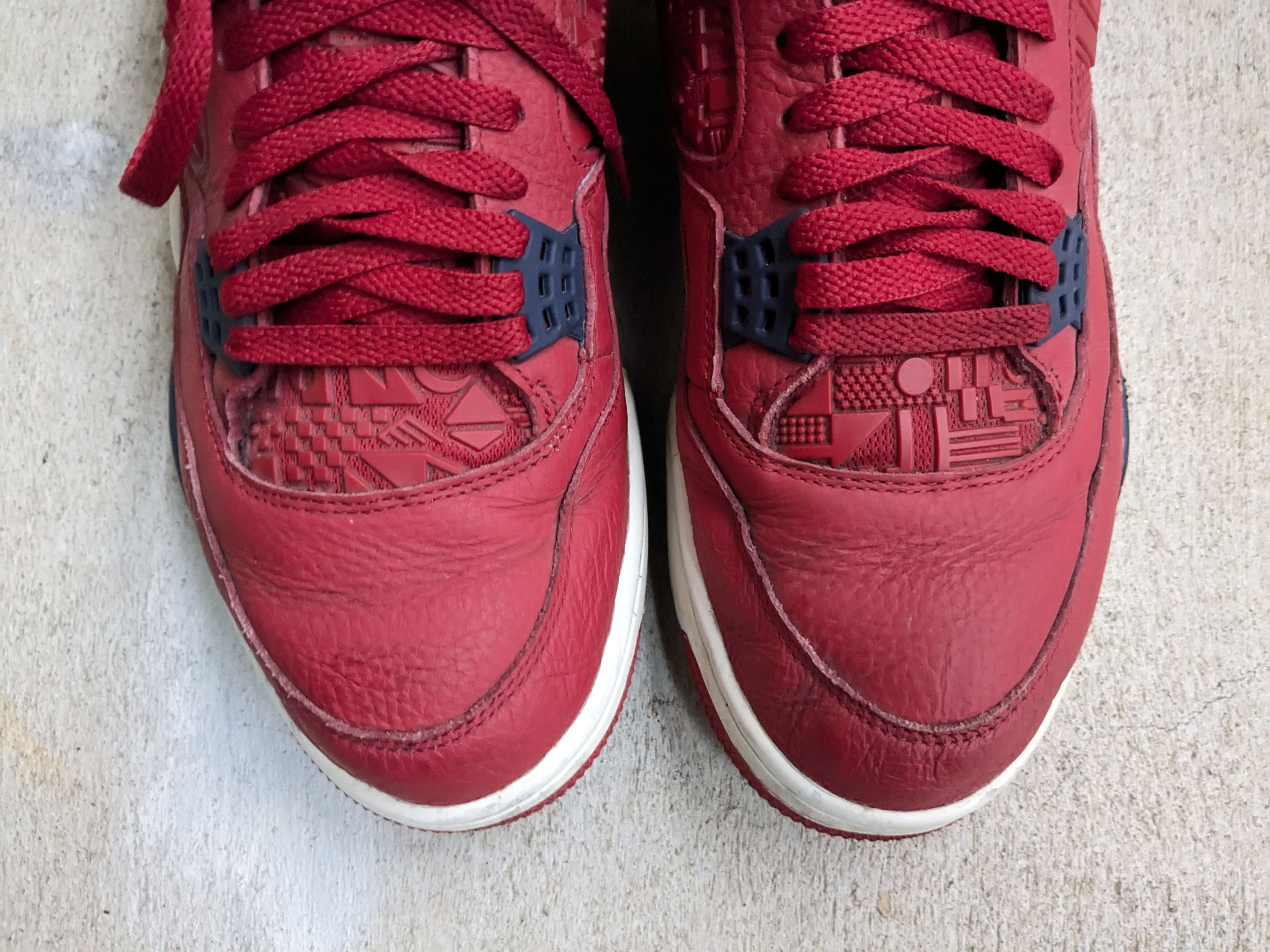 Jordan Brand Nike Air Jordan IV 4 Retro FIBA Size 6 Red 408452-617 Size US 11 / EU 44 - 3 Thumbnail