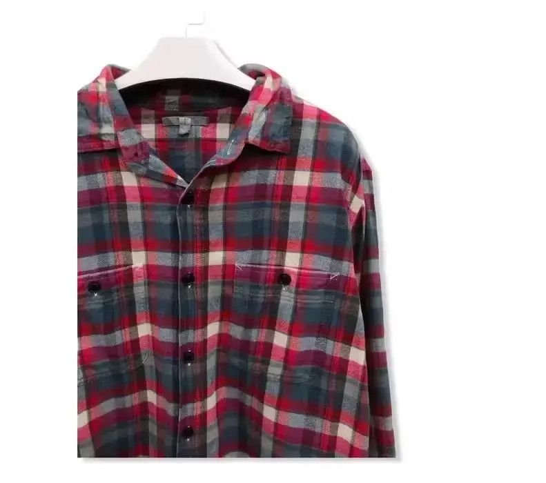Flannel × Japanese Brand Japanese Brand Uniqlo Plaid Tartan Flannel Shirt 👕 Size US XL / EU 56 / 4 - 2 Thumbnail