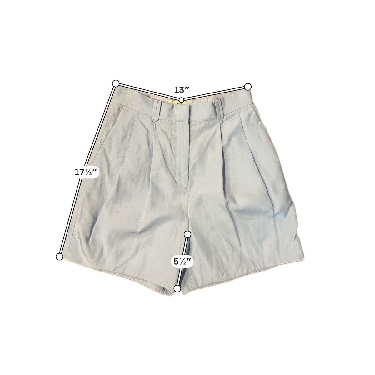 Cos COS Light Blue Linen Blend High Waisted Shorts Size 4 Size 27" / US 4 / IT 40 - 8 Thumbnail