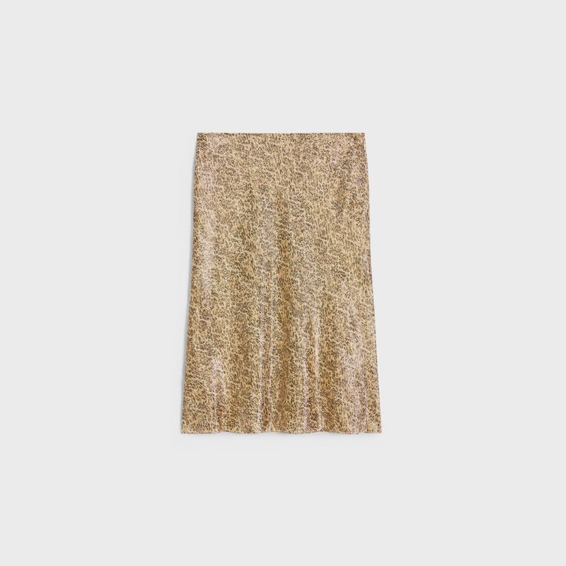 Celine o1w1db10526 2J5809 Hobble Mini Skirt in Beige/Brown Size 25" / US 0 / IT 36 - 1 Thumbnail