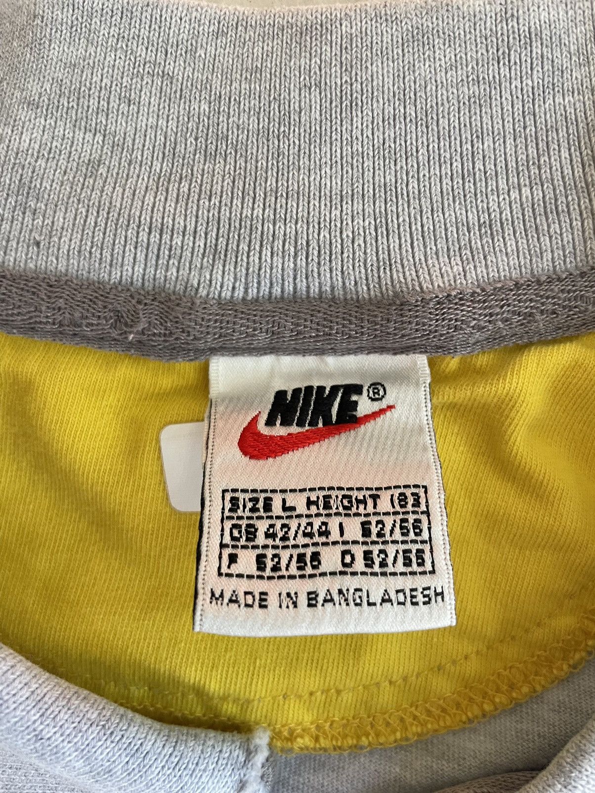 Nike × Vintage Vintage Y2K Nike 90’s T-Shirt 1/4 Zip Polos Big Logo Size US L / EU 52-54 / 3 - 7 Thumbnail