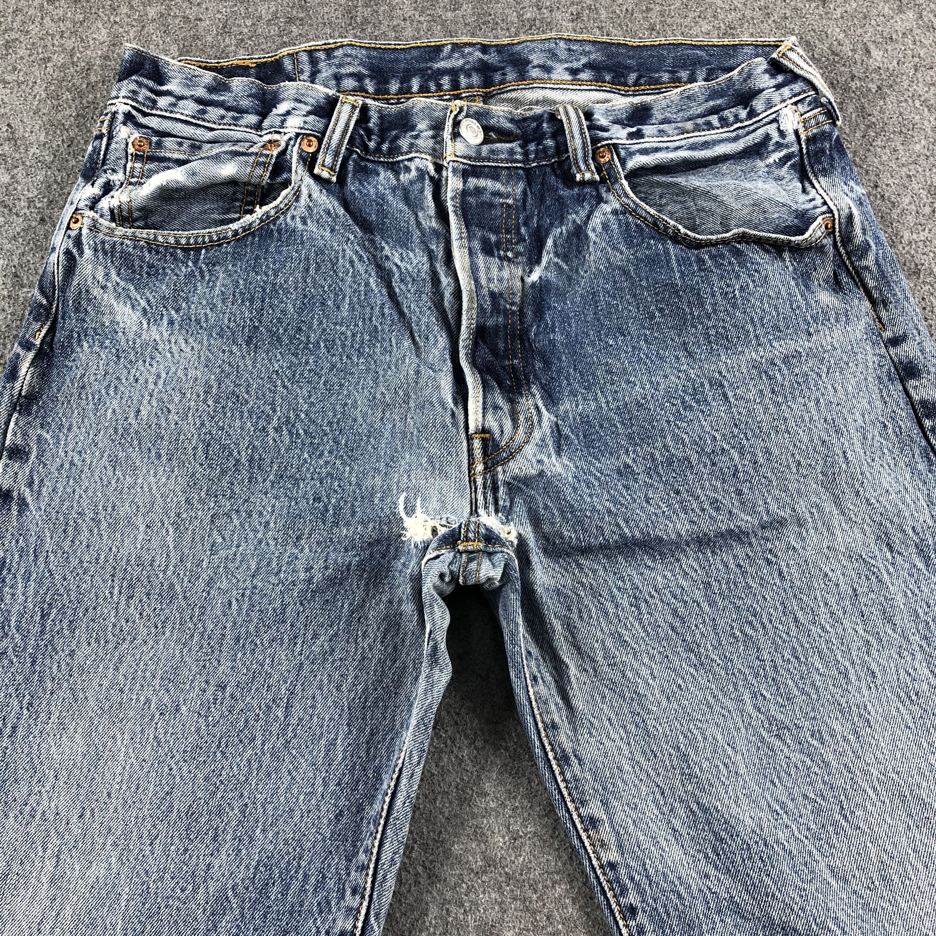 Levi's Vintage Blue Wash Levis 501 Jeans-J2399 Size US 34 / EU 50 - 3 Thumbnail