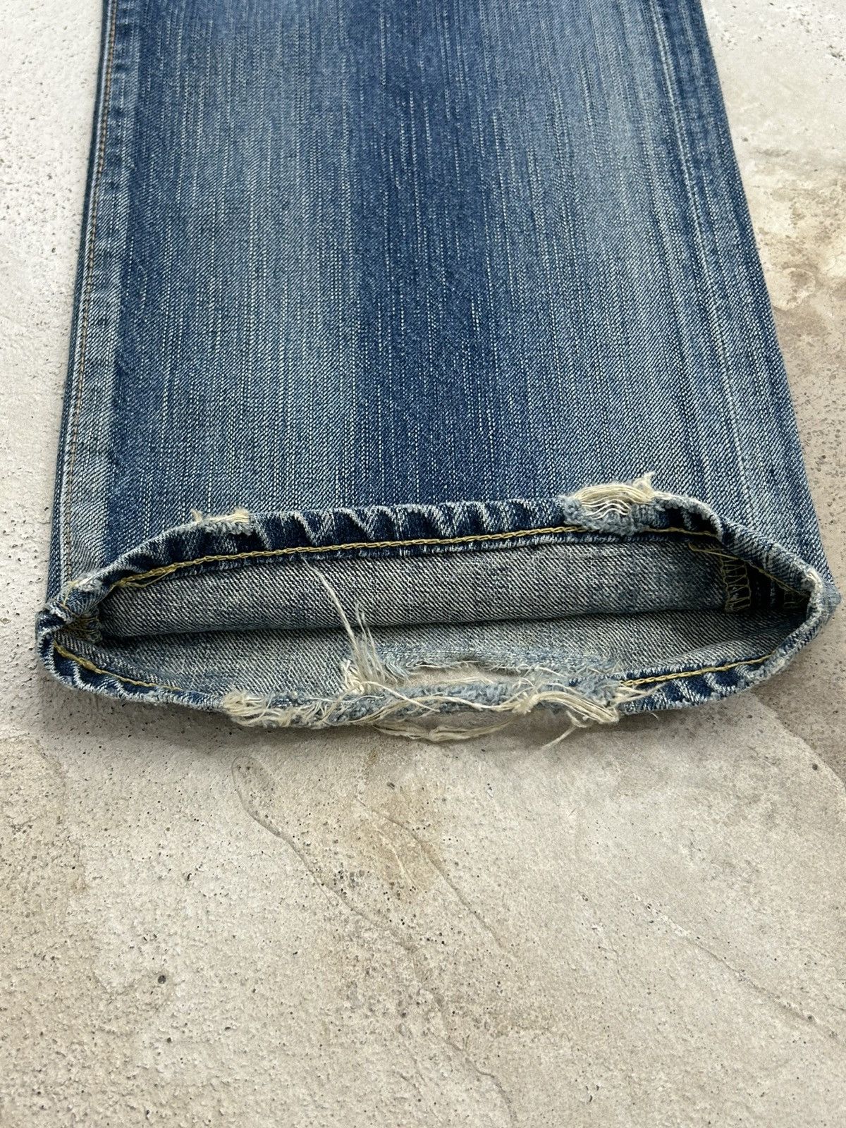 Edwin Vintage Edwin 504 Baggy Unique Stitching Blue Washed Size US 33 - 6 Thumbnail