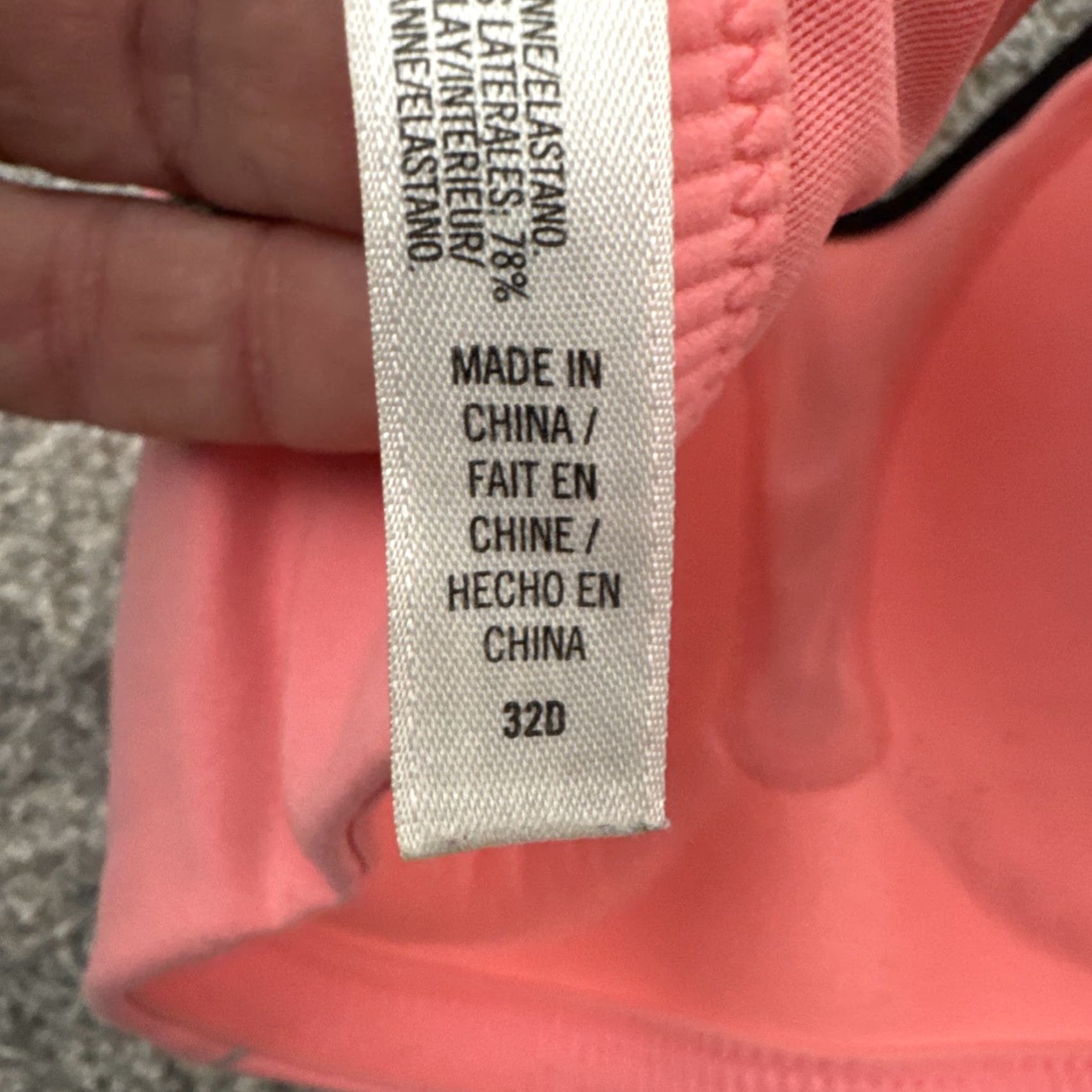 Victoria's Secret Victoria's Secret VSX Sports Bra 32D Racerback Padded Nylon Spandex Gym Yoga Women Size ONE SIZE - 5 Thumbnail