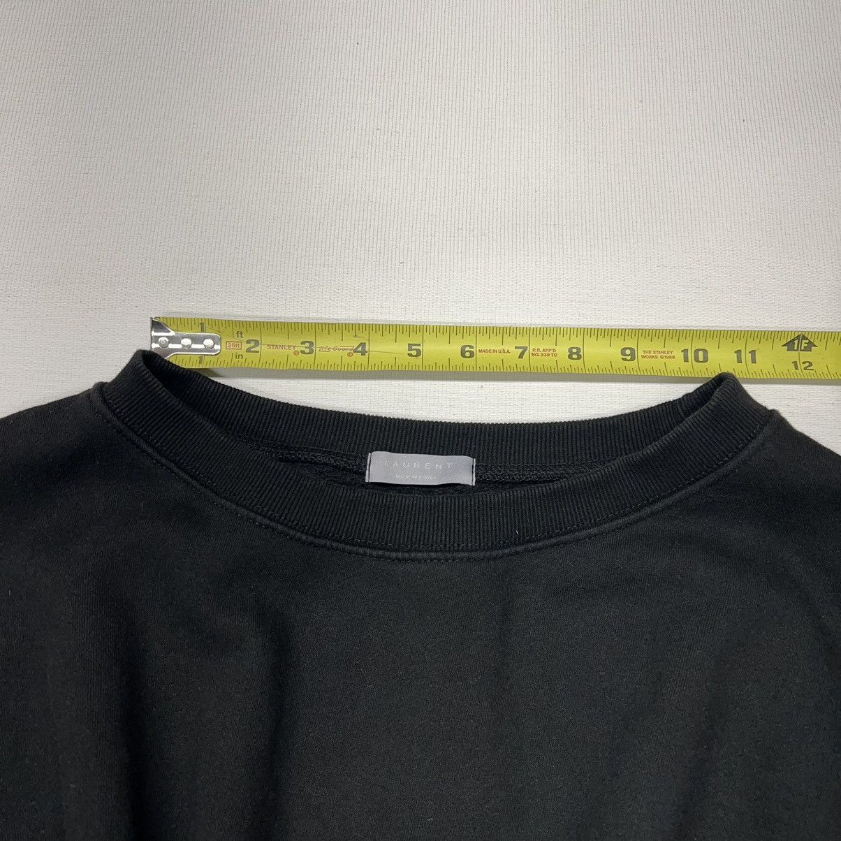 Other Laurent Sweater Black Cropped Zip Baggy Sweatshirt Designer Size S / US 4 / IT 40 - 16 Thumbnail