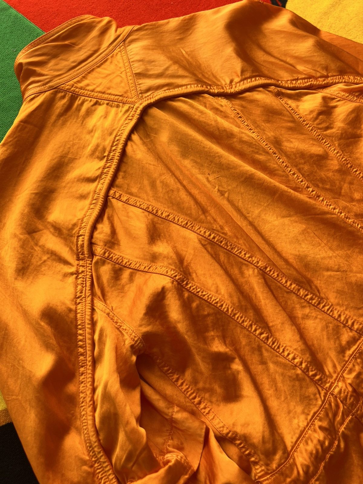 Bottega Veneta XS -S Bottega Veneta Fluid Satin Parka Dress Orange 36 shirt Size XS / US 0-2 / IT 36-38 - 18 Thumbnail