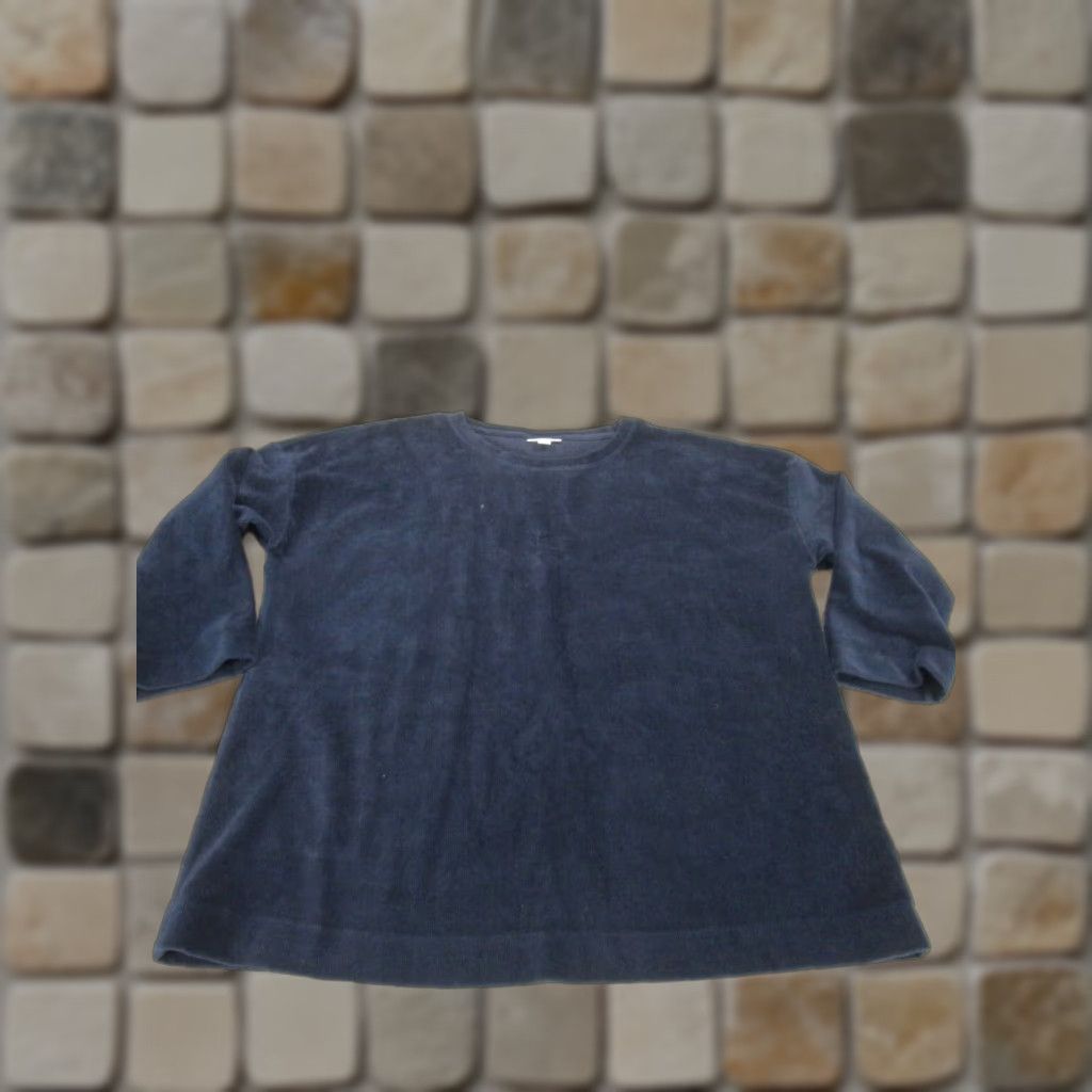 Vintage VINTAGE Pure Jill Sweater Womens Medium Pullover V-Neck Long Sleeve Cotton Blend Navy Blue Size M / US 6-8 / IT 42-44 - 1 Thumbnail