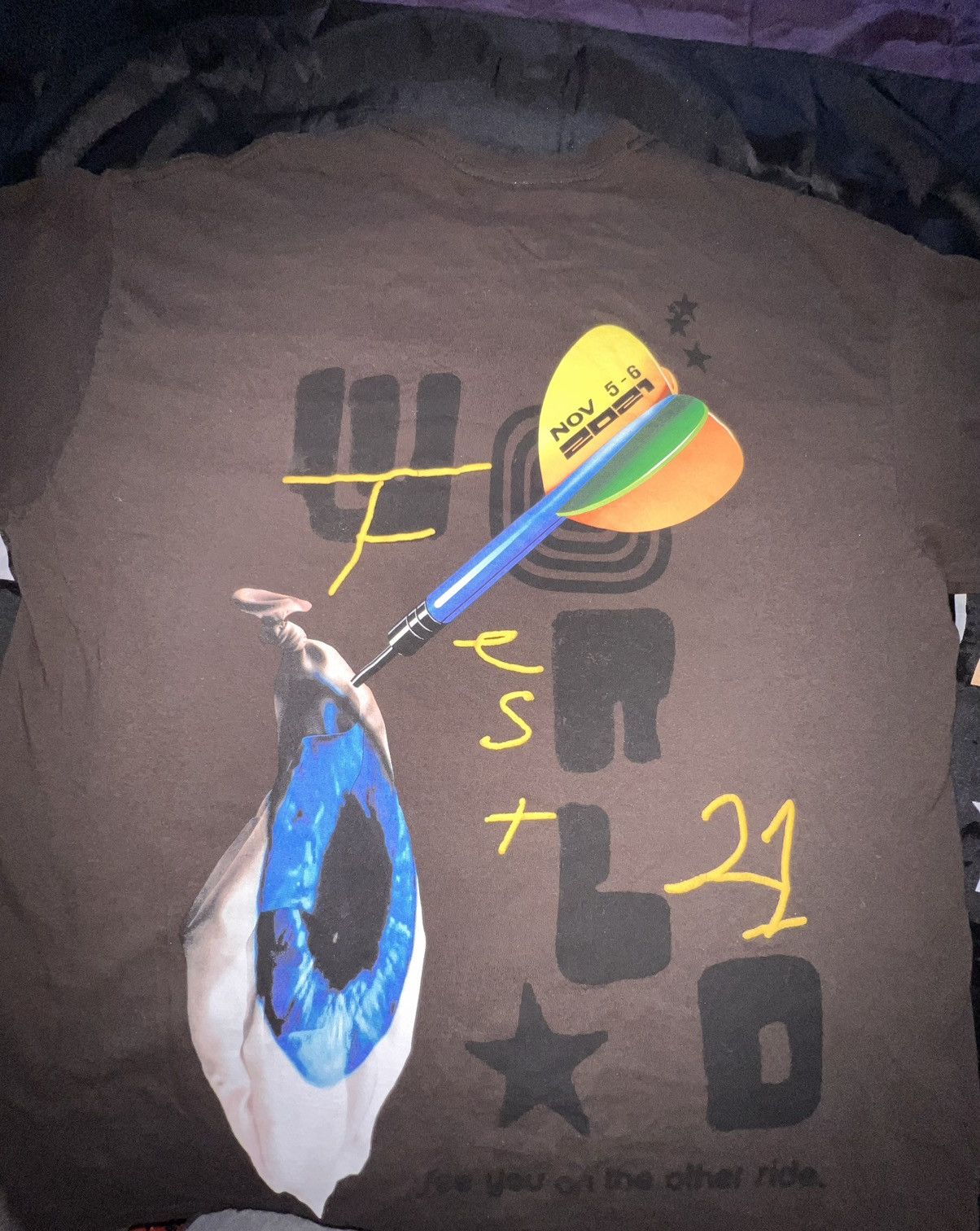 Travis Scott Astrofest 2021 Brown Long Sleeve Size US L / EU 52-54 / 3 - 5 Thumbnail