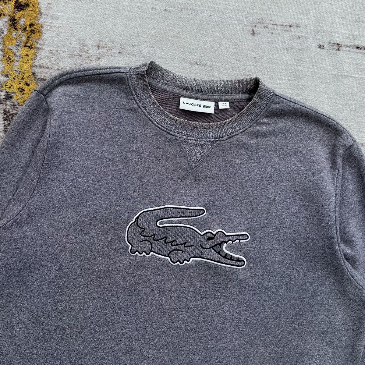 Lacoste LACOSTE LARGE LOGO CREW NECK GREY ESSENTIALS SWEATSHIRT Size US M / EU 48-50 / 2 - 3 Thumbnail