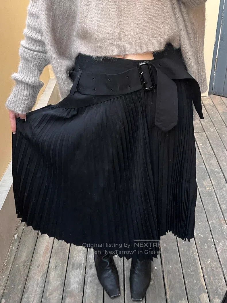Junya Watanabe Junya Watanabe size M Organza pleated wool skirt Size 25" / US 0 / IT 36 - 6 Thumbnail