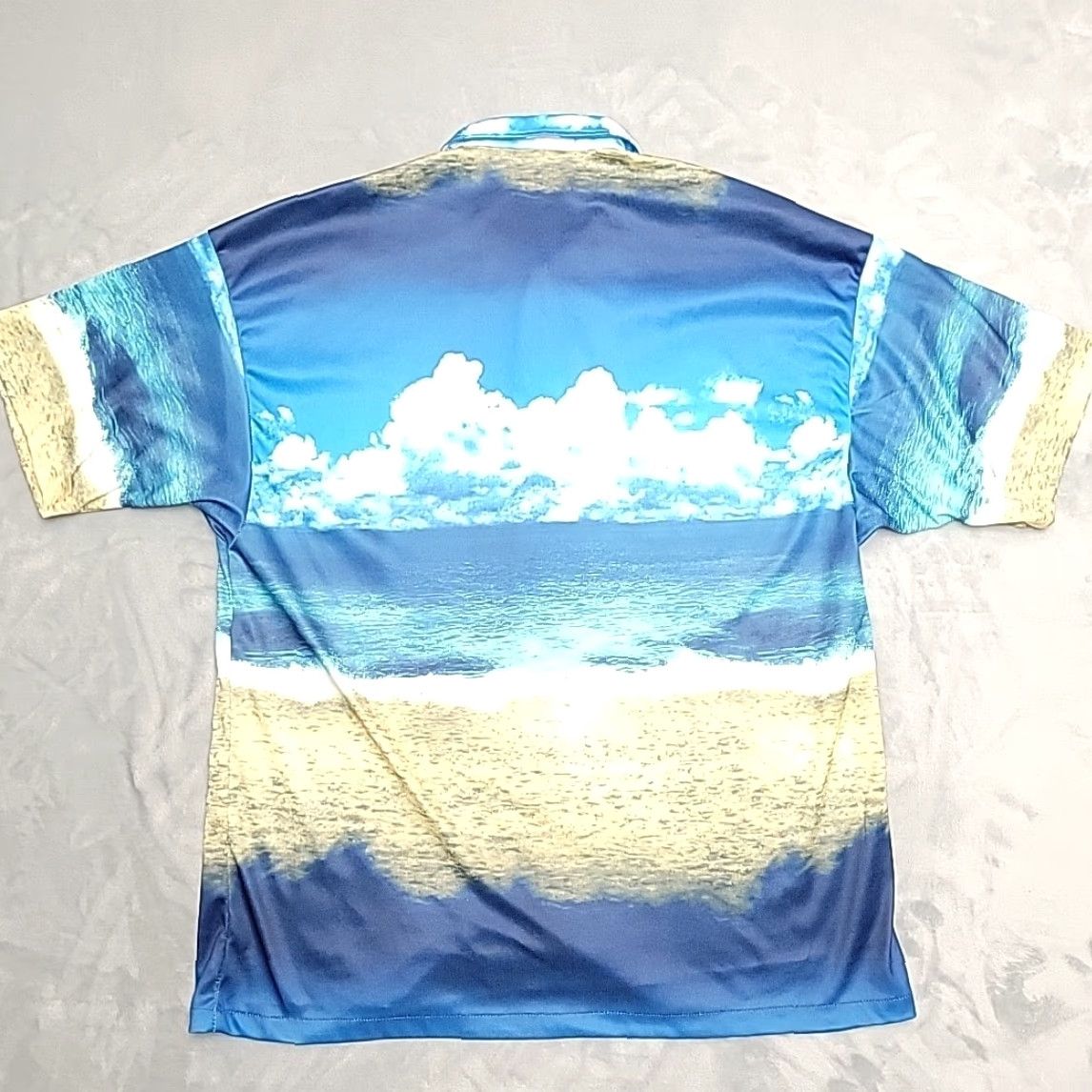 Vintage VINTAGE Hutspah Shirt Mens M Blue Polyester Satin AOP Ocean Beach Disco 70s Shirt Mens M Blue Polyester Satin AOP Ocean Beach Disco 70s Size US M / EU 48-50 / 2 - 7 Thumbnail