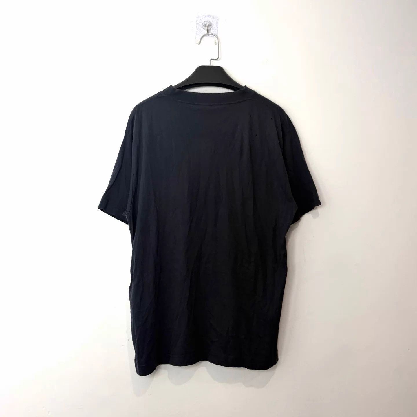 Balenciaga Balenciaga 2024 Navy Blue Letter Logo Crew Short Sleeve Size US M / EU 48-50 / 2 - 2 Thumbnail