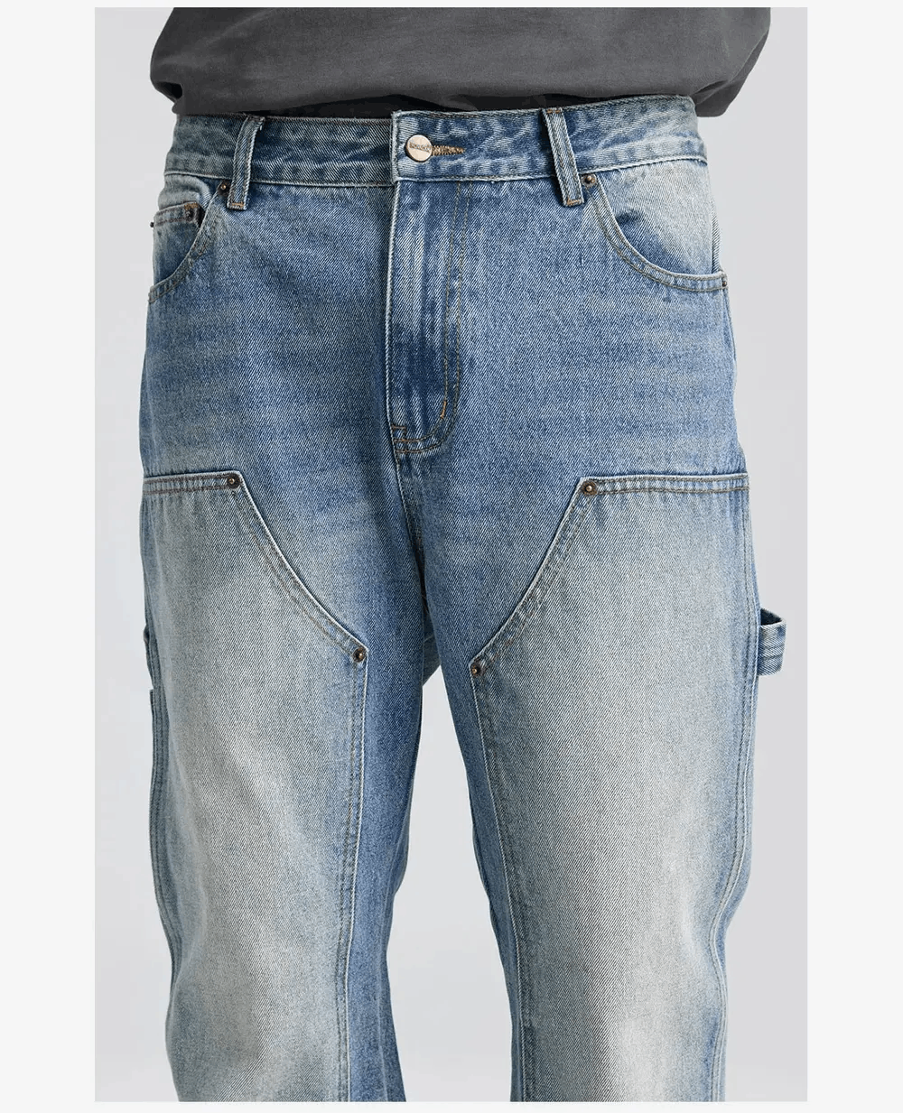 Jean × Vintage skate hiphop faded carpenter cargo jeans Size US 32 / EU 48 - 2 Thumbnail