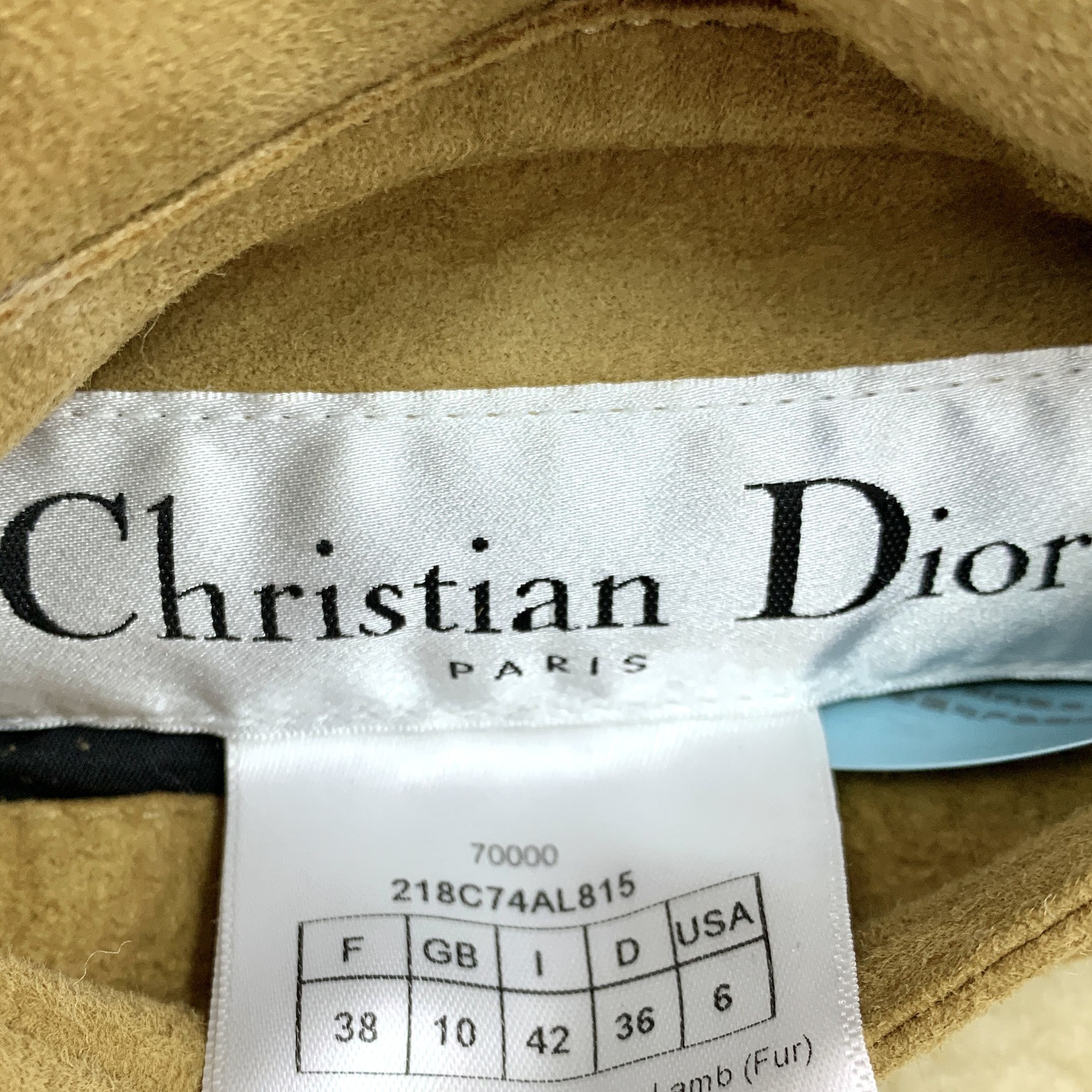 Dior Dior Jacket – Brown Reversible Bee Shearling (Size S) Size S / US 4 / IT 40 - 2 Thumbnail