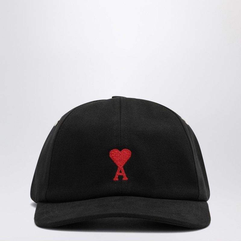 AMI Ami Paris Black Baseball Cap With Logo Size ONE SIZE - 1 Thumbnail