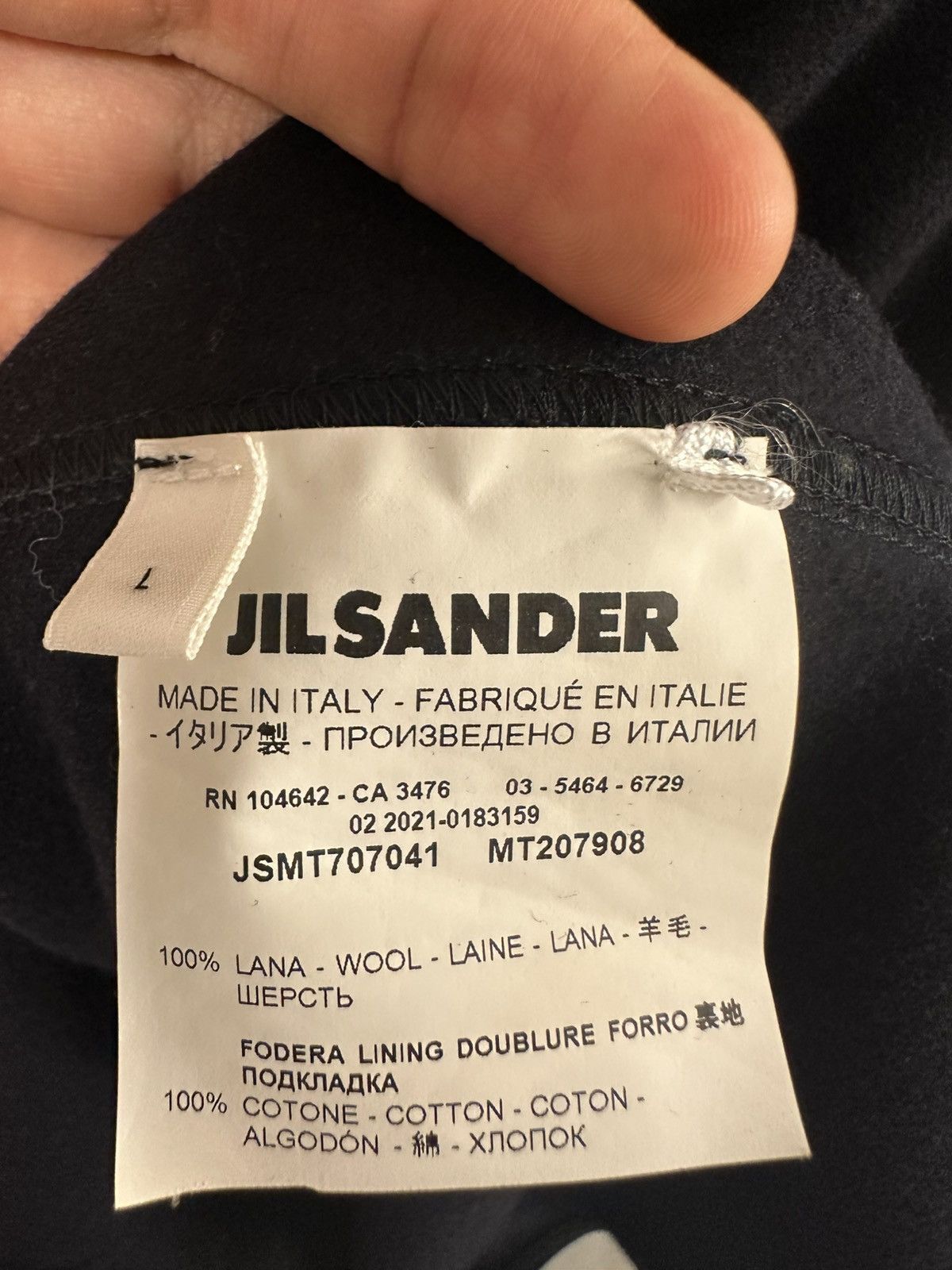 Jil Sander Jil sander navy wool shirt Size US L / EU 52-54 / 3 - 4 Thumbnail