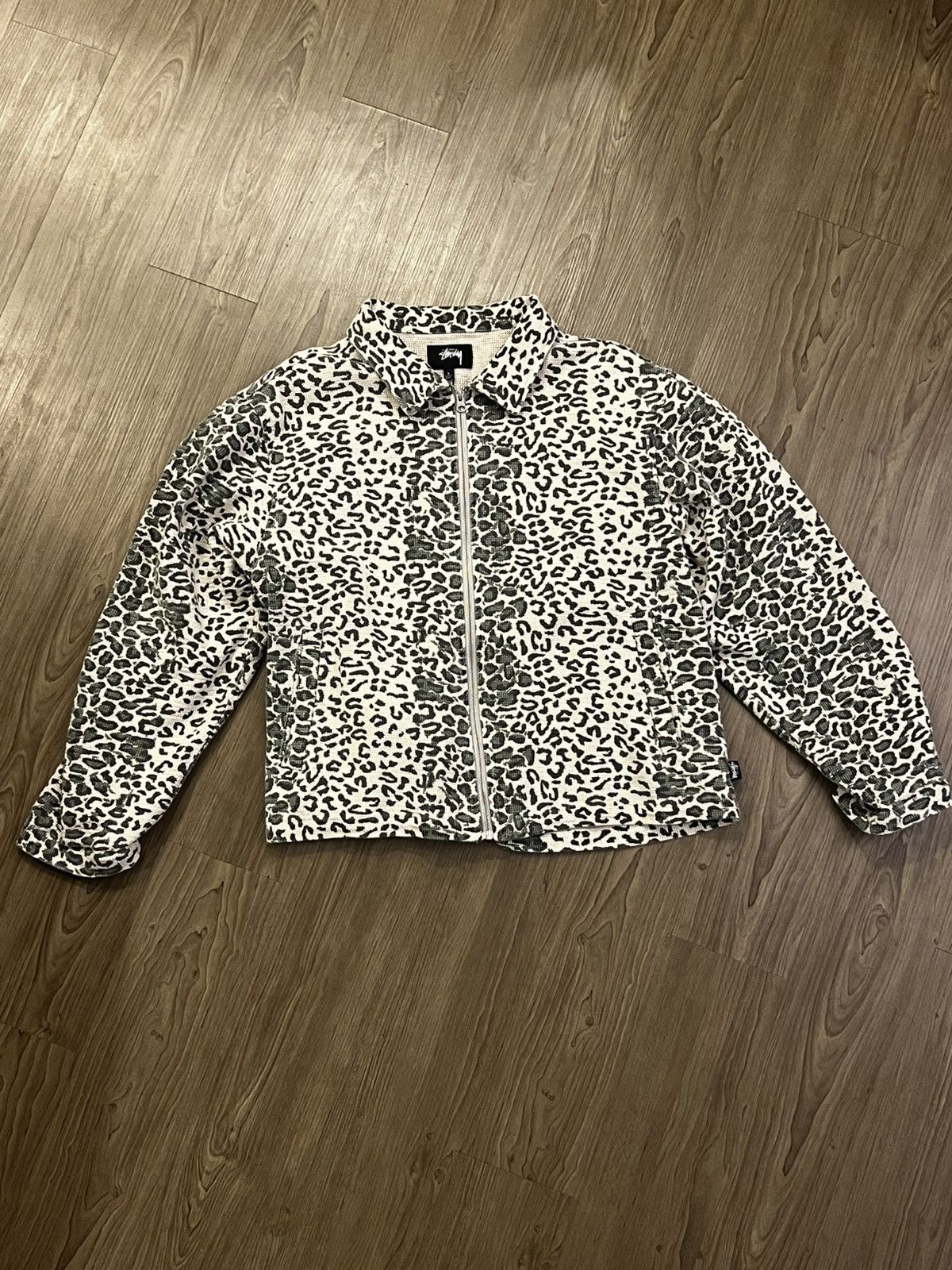 Stussy Stussy Leopard Mesh Zip Jacket Size US L / EU 52-54 / 3 - 5 Thumbnail