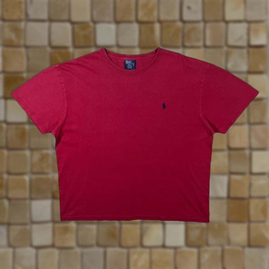 Polo Ralph Lauren Polo Ralph Lauren T-Shirt Polo Embroidered Mini Pony Logo Cotton Red L Mens Vintage 00s Short Sleeve Crew Neck Regular Fit Size US L / EU 52-54 / 3 - 1 Thumbnail