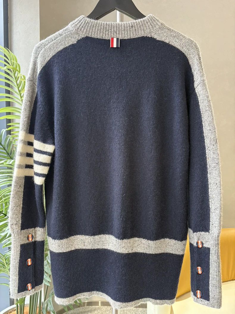 Thom Browne Thom Browne Gray striped knit sweater Size XS / US 0-2 / IT 36-38 - 2 Thumbnail