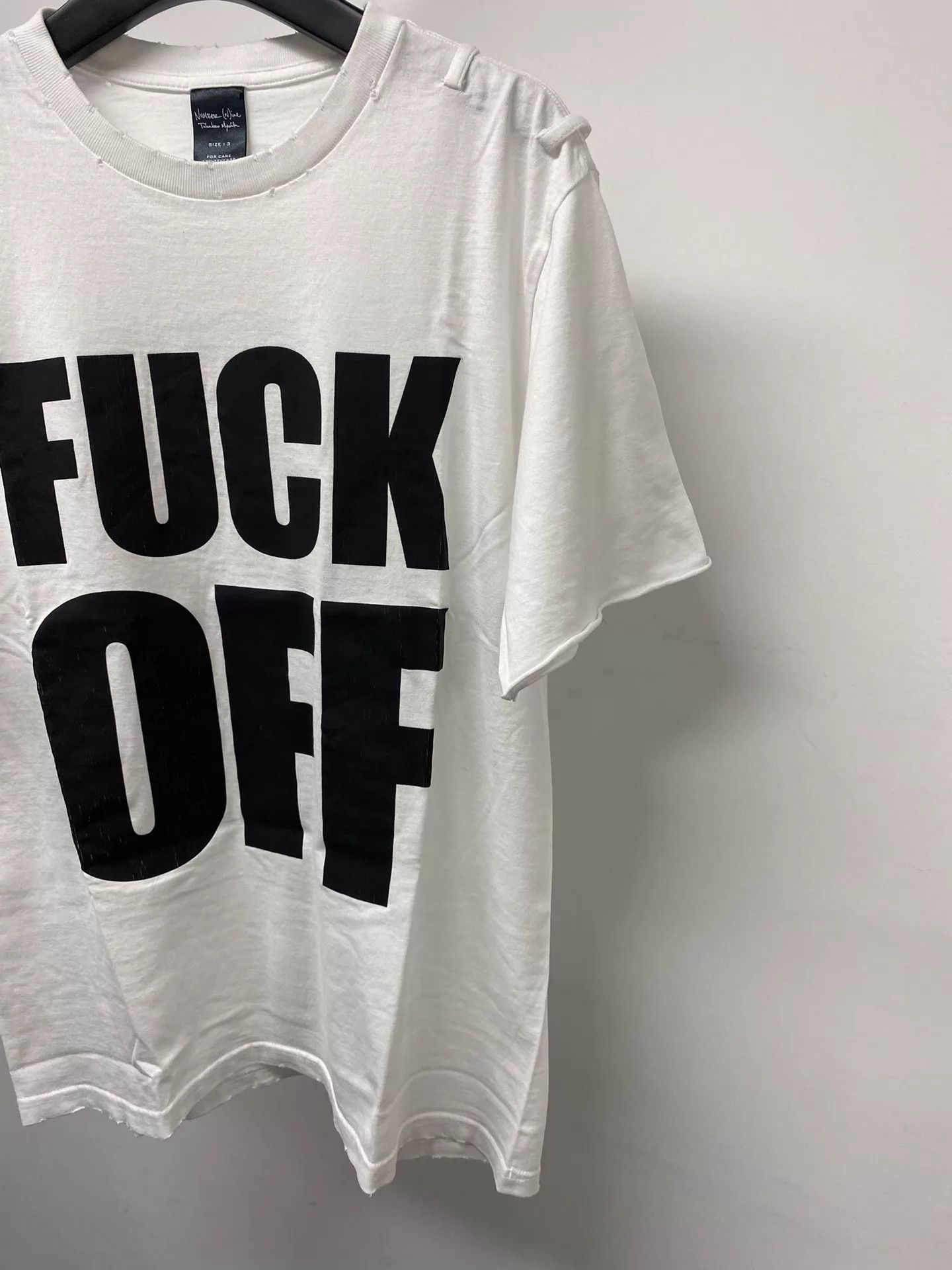 Number (N)ine Number (N)ine 'FUCK OFF' Oversized Unisex Size 3 Tee Size US L / EU 52-54 / 3 - 3 Thumbnail
