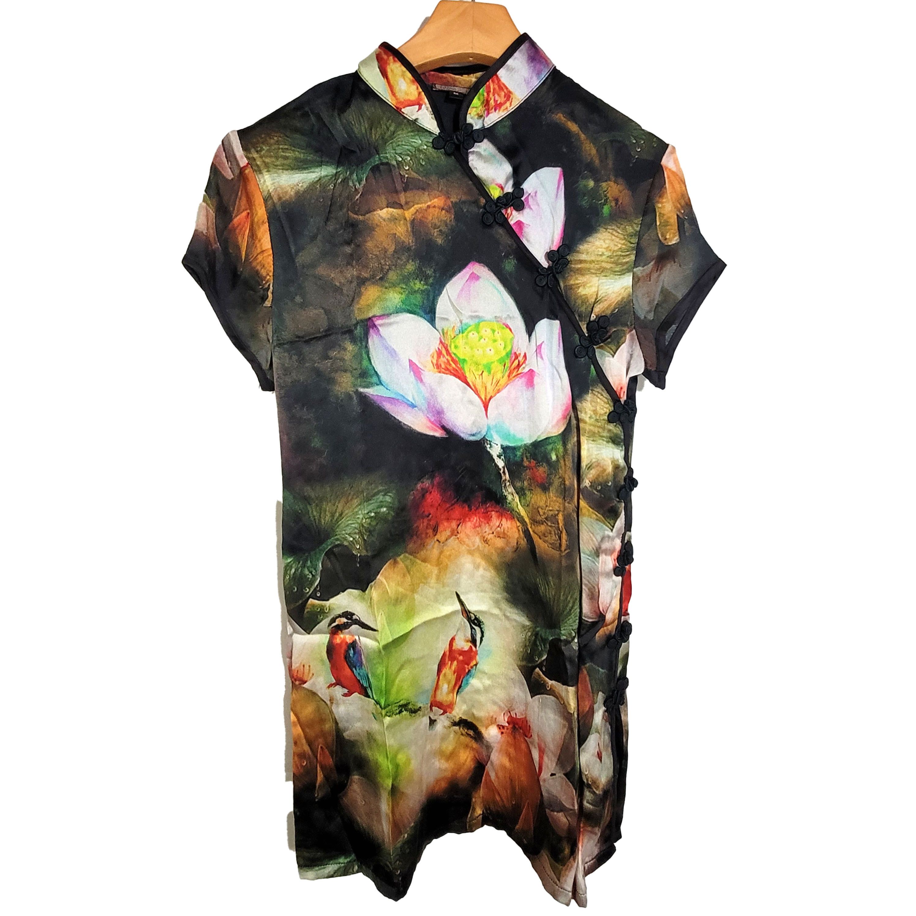 Other Women's Silk Size XS Short Sleeve Top Shirt SBK147 Size XS / US 0-2 / IT 36-38 - 1 Thumbnail