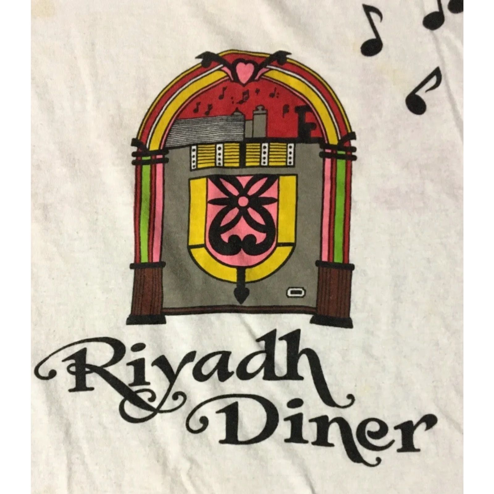 Vintage Vtg 80s Riyadh Diner Faded Music Note Shirt M Saudi Arabia Bar Grunge AOP 90s Size US M / EU 48-50 / 2 - 3 Thumbnail