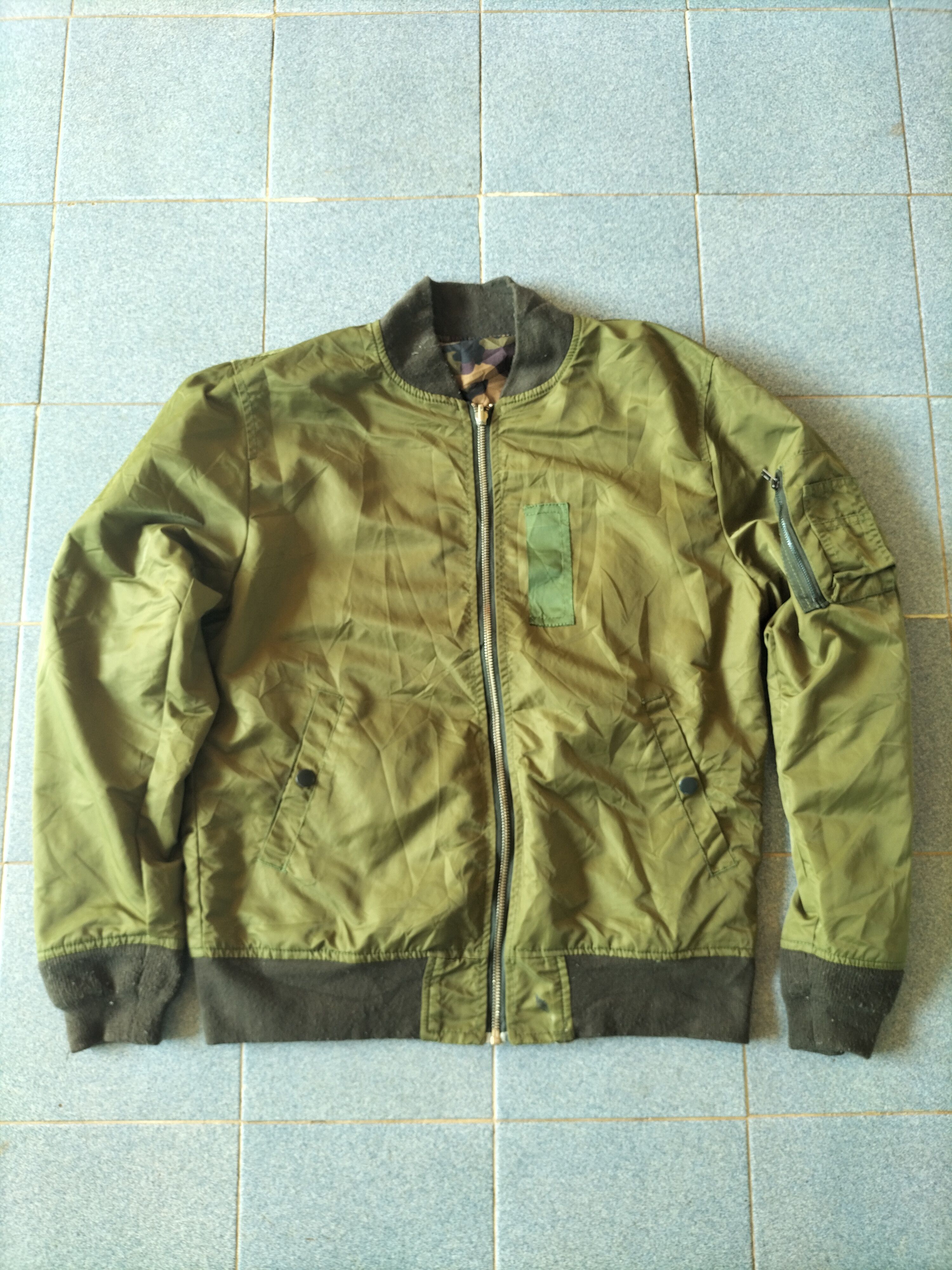 Vintage Vintage Military Reversible Army Camouflage Bomber jacket Size US M / EU 48-50 / 2 - 1 Thumbnail