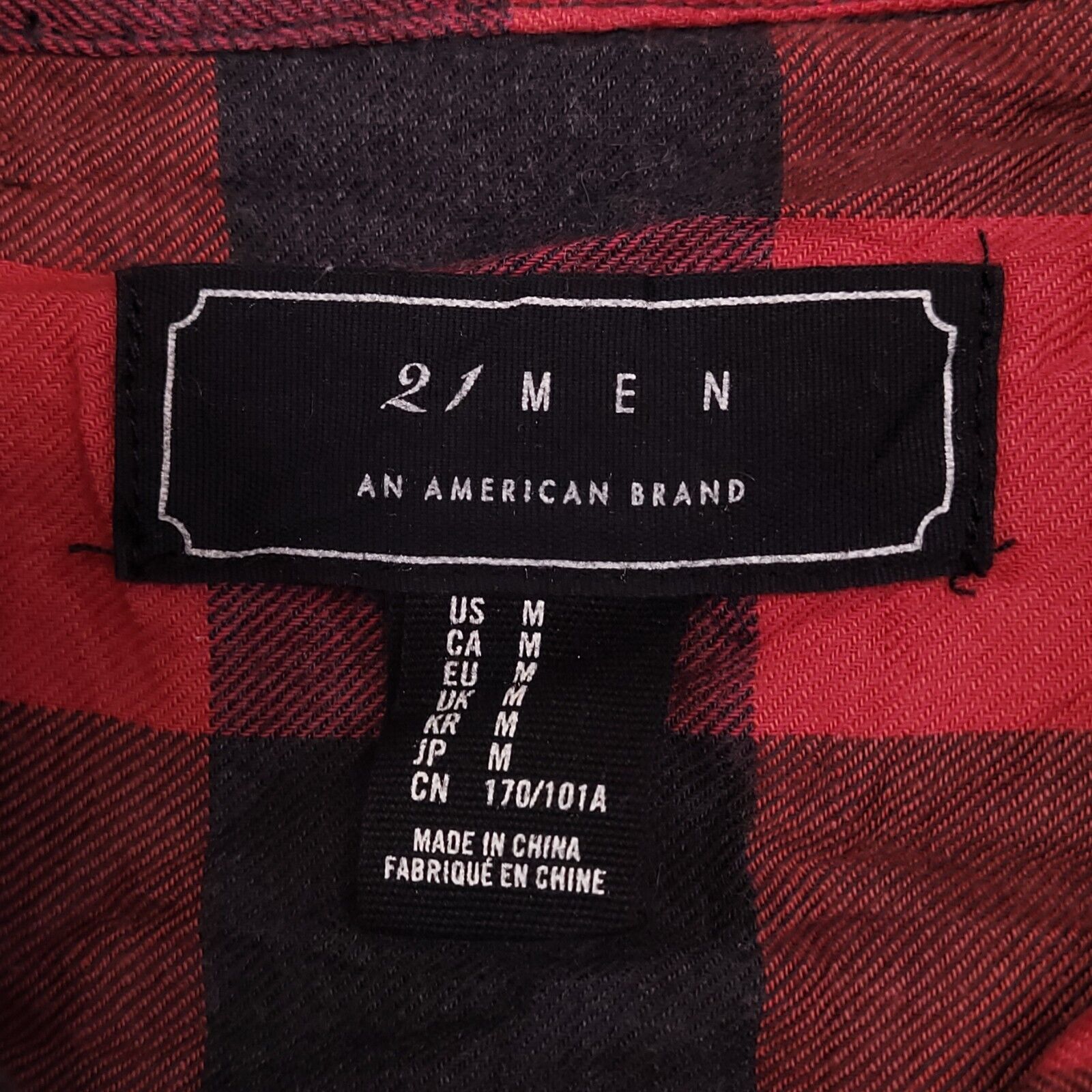 21 Men 21 Men Buffalo Check Flannel Button Up Shirt Mens Size M Red Size US M / EU 48-50 / 2 - 3 Thumbnail