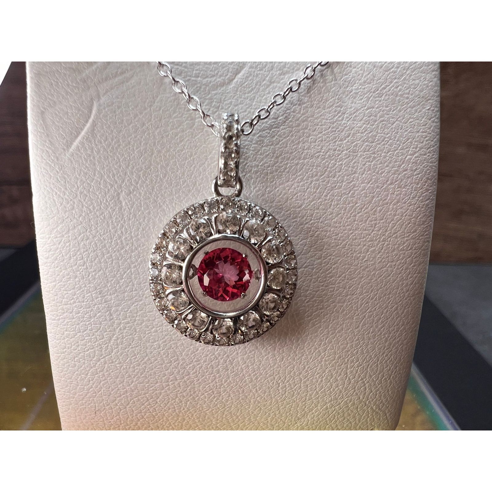 Other Pink tourmalinetopaz pendant necklace in platinum over 925 Size ONE SIZE - 1 Thumbnail