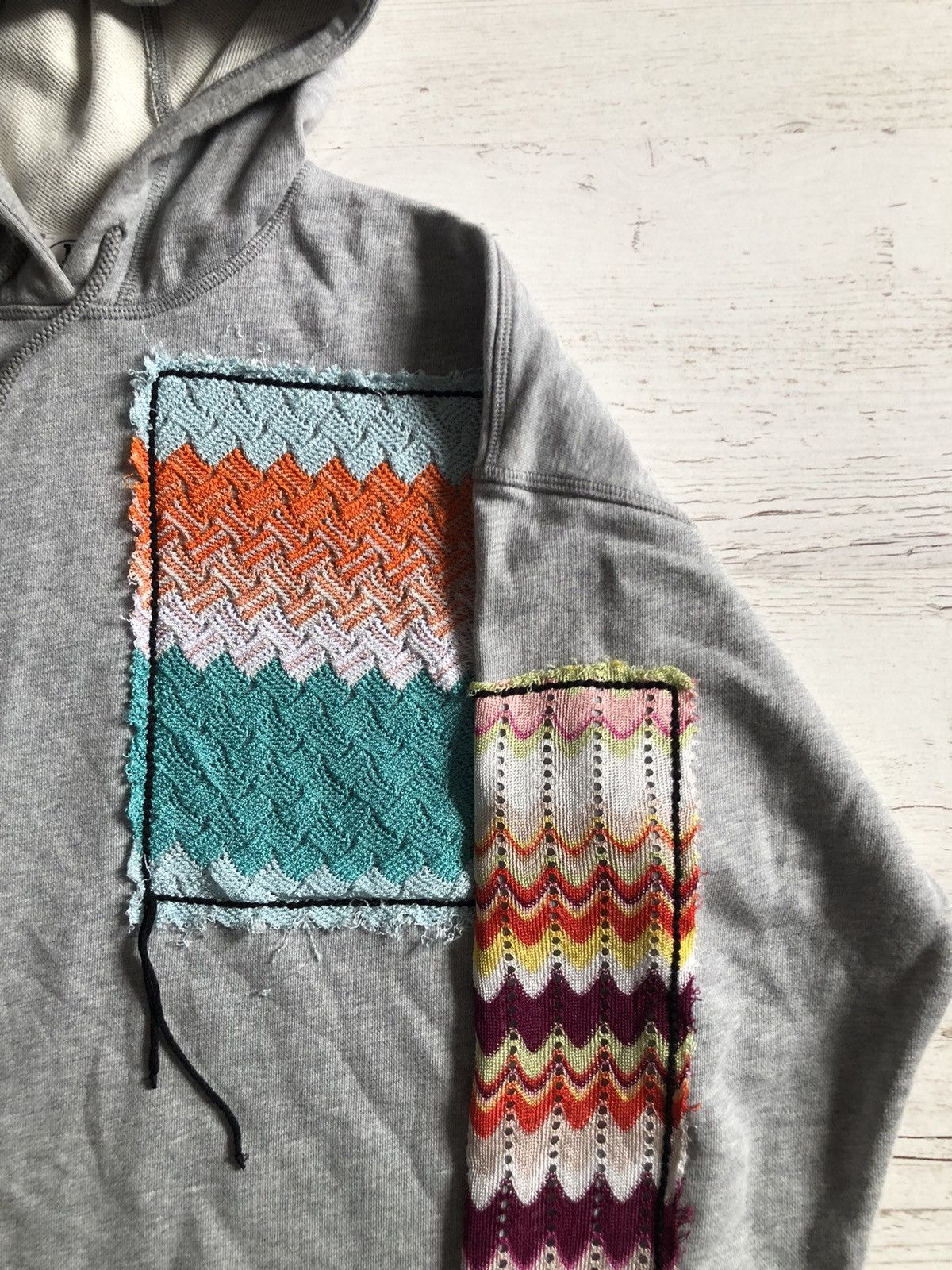 Missoni Missoni Patchwork Oversized Drawstring Hoodie Size S / US 4 / IT 40 - 3 Thumbnail