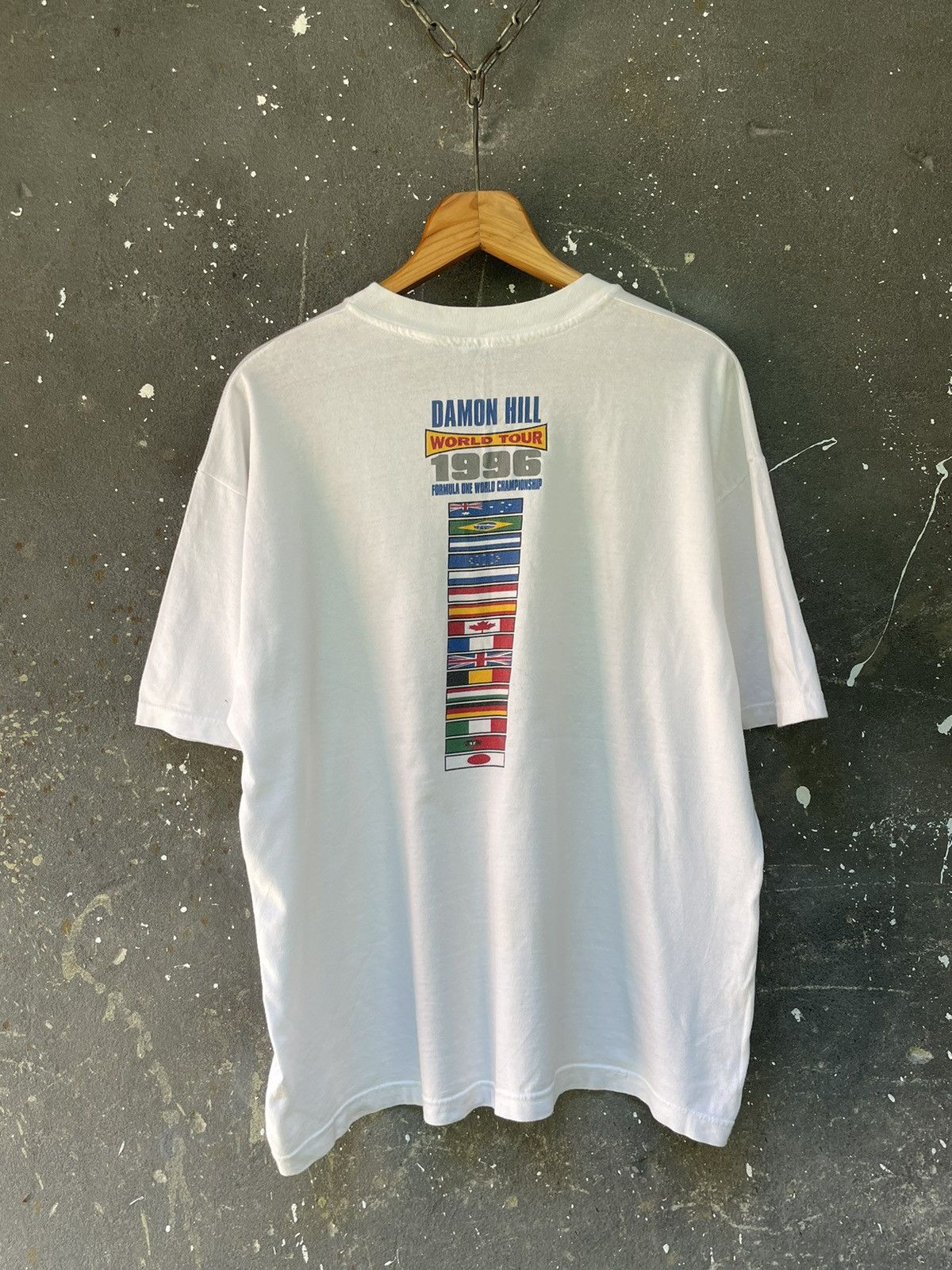 Formula 1 Vintage Damon Hill 1996 World Tour Formula 1 T-Shirt RARE Size US XL / EU 56 / 4 - 2 Thumbnail